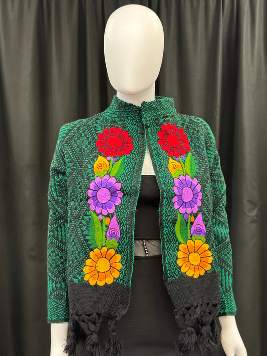 Women's Mexican Fringe Rose Embroidered Jacket