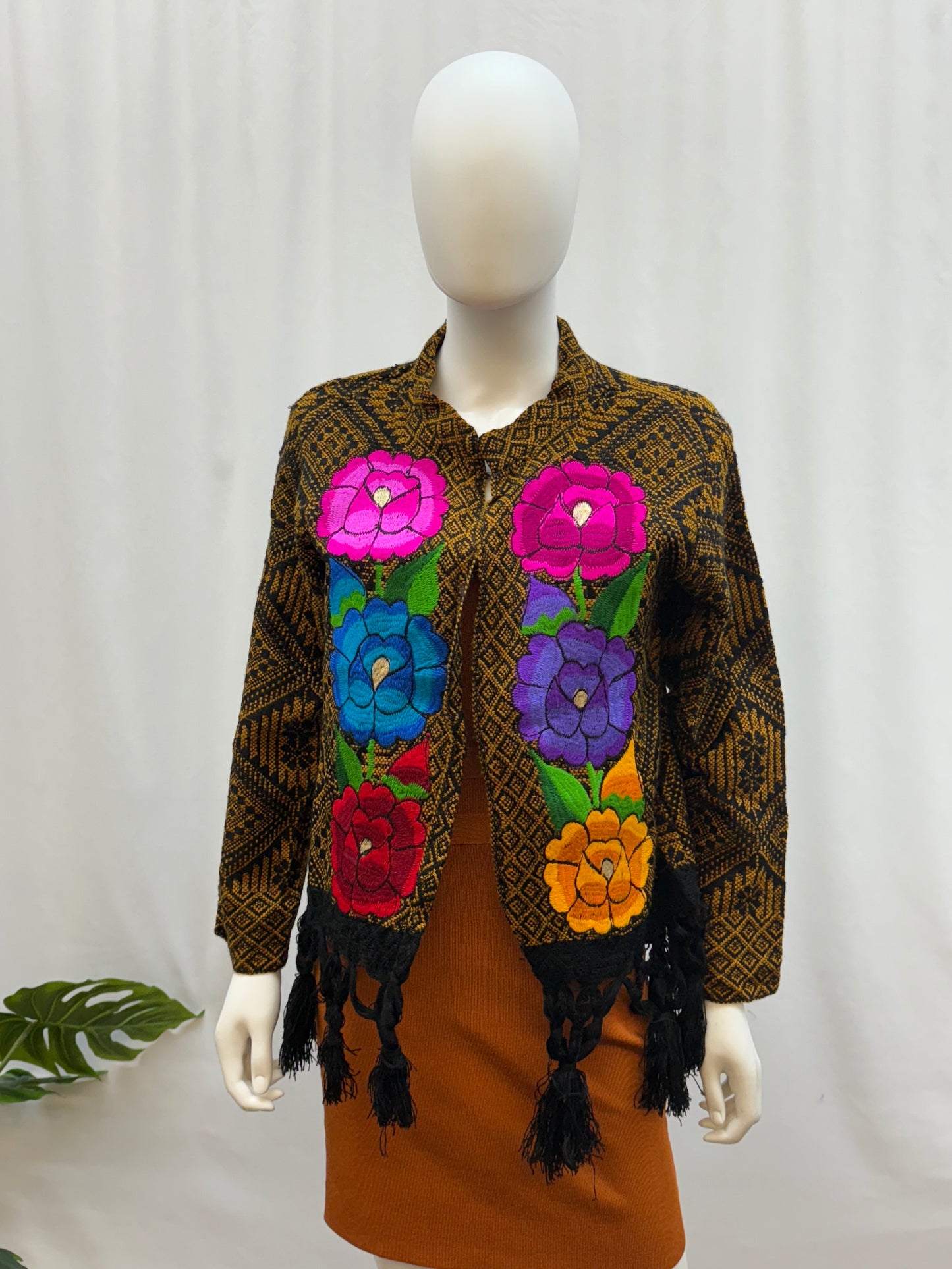 Women's Mexican Embroidered Fringe Jacket