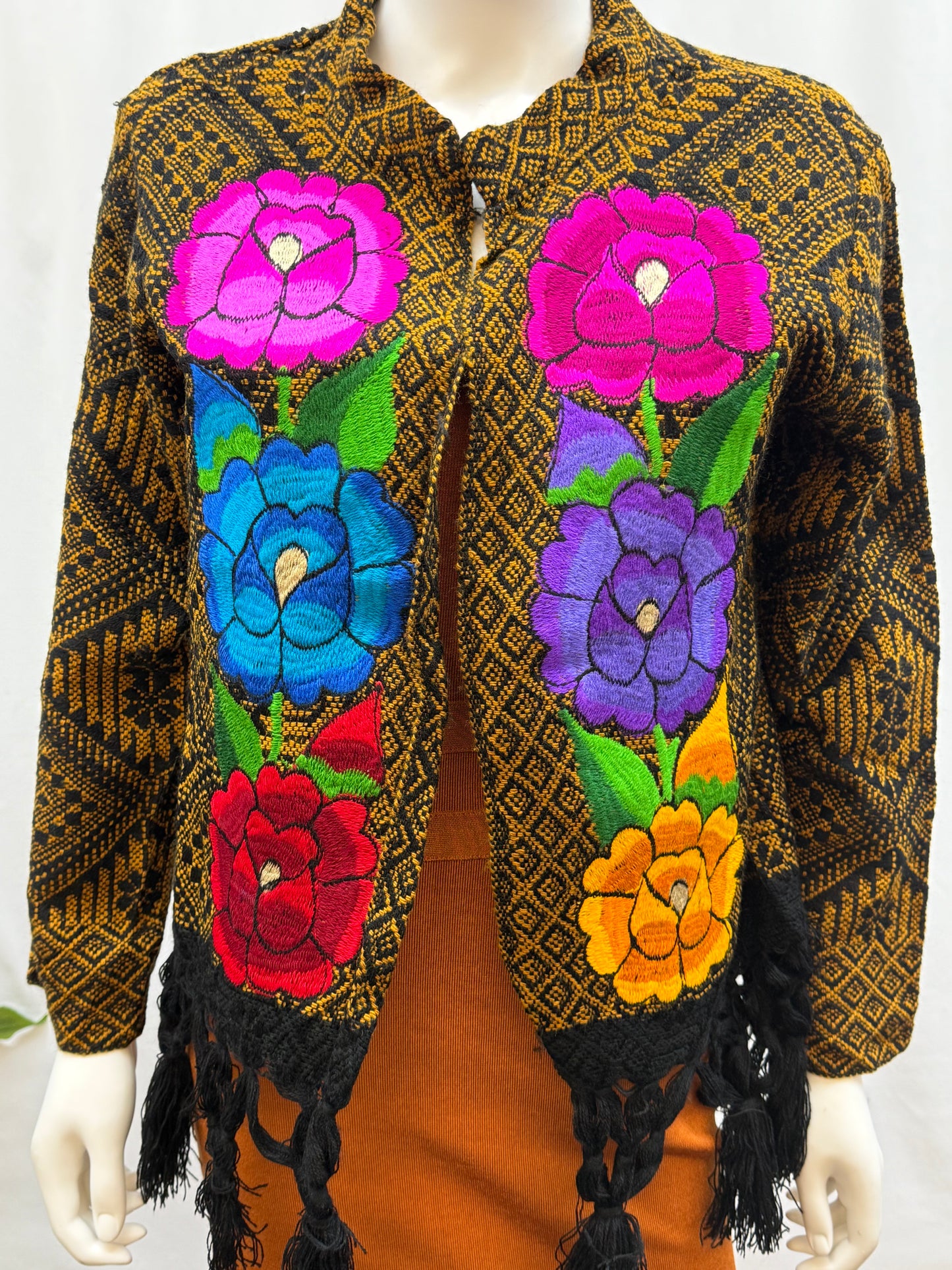 Women's Mexican Embroidered Fringe Jacket