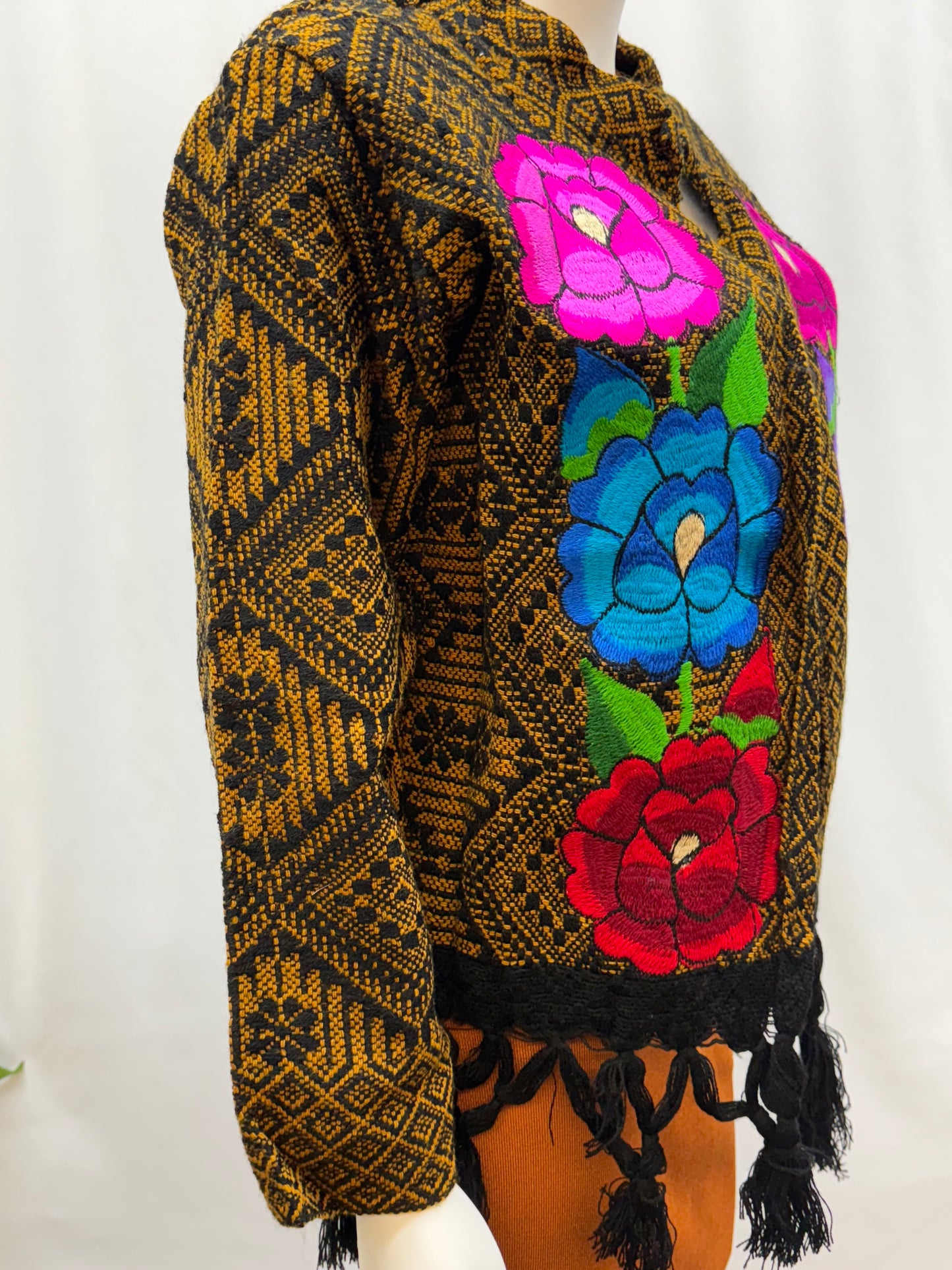 Women's Mexican Embroidered Fringe Jacket