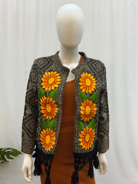 Women's Mexican Fringe Sunflower Jacket