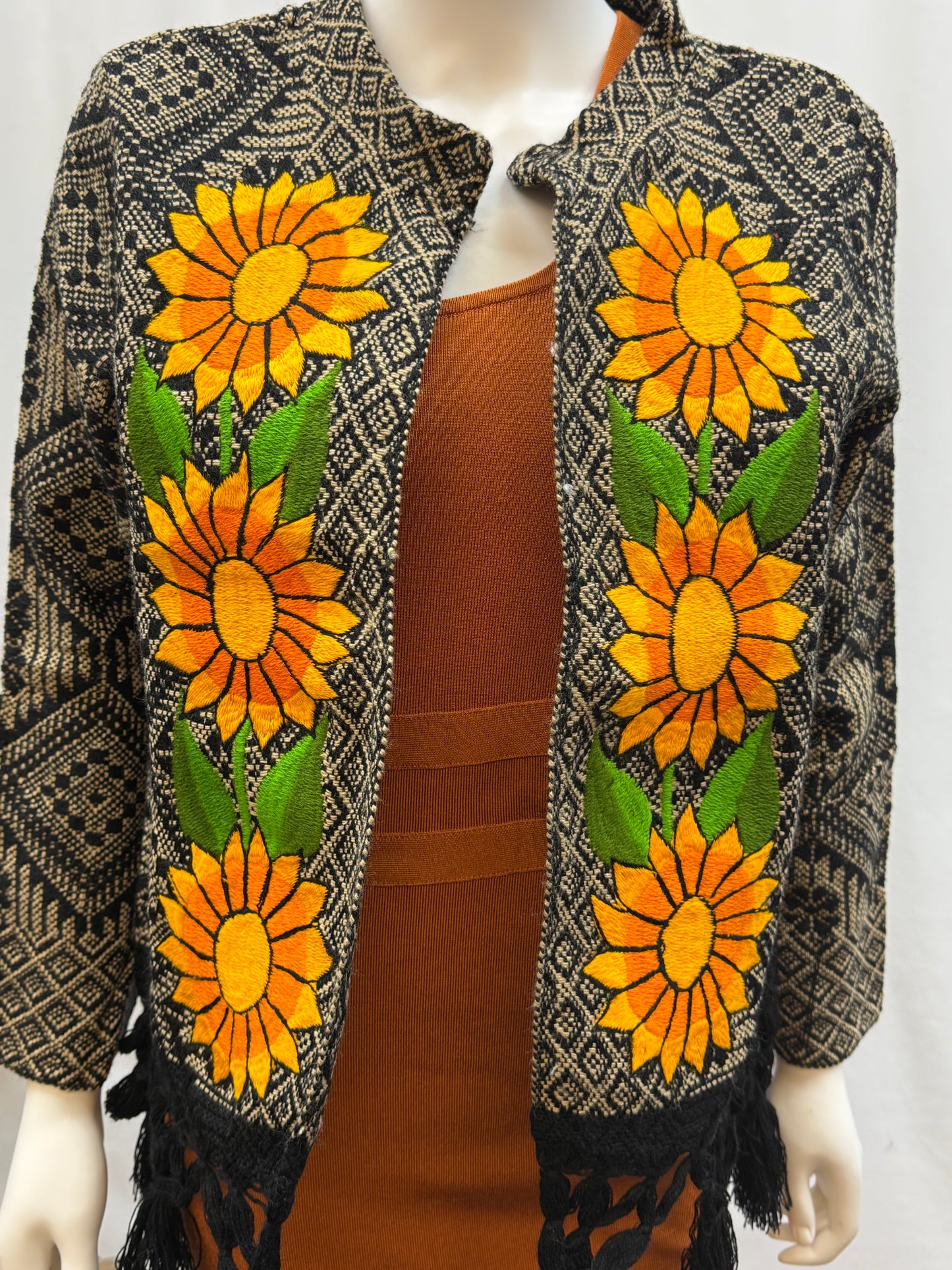 Women's Mexican Fringe Sunflower Jacket