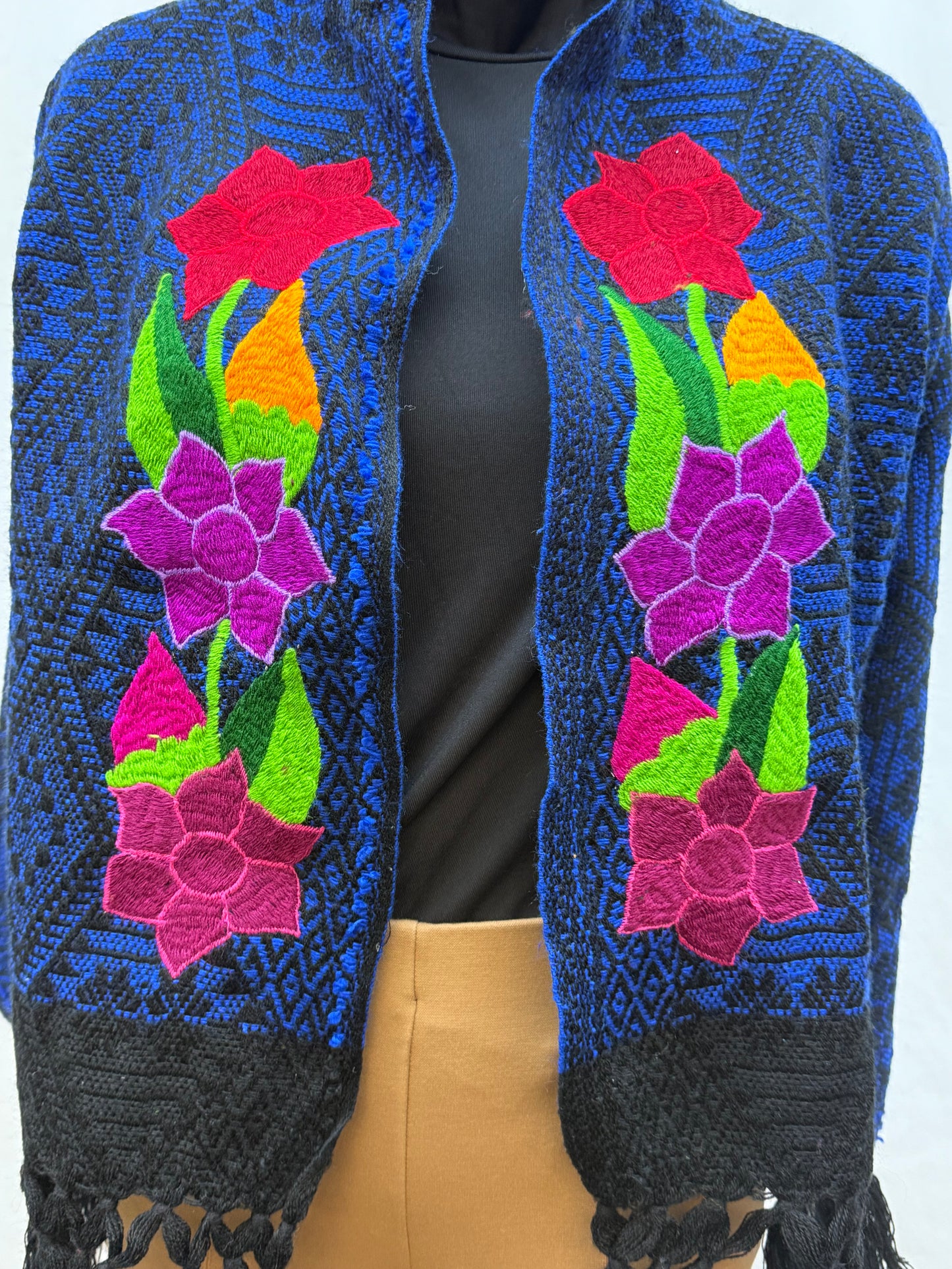 Women's Mexican Embroidered Fringe Jacket
