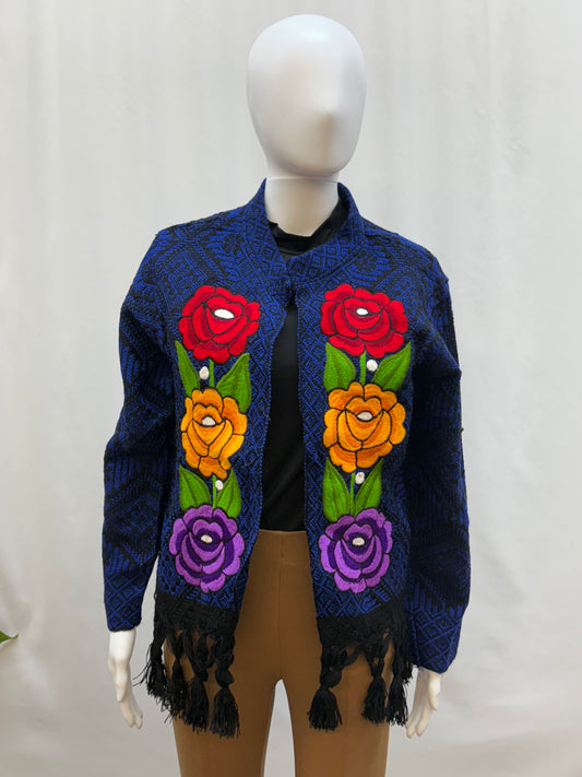 Women's Mexican Finge Rose Jacket