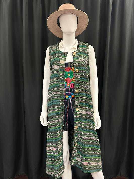 Women's Guatemalan Patchwork Sleveless Kimono