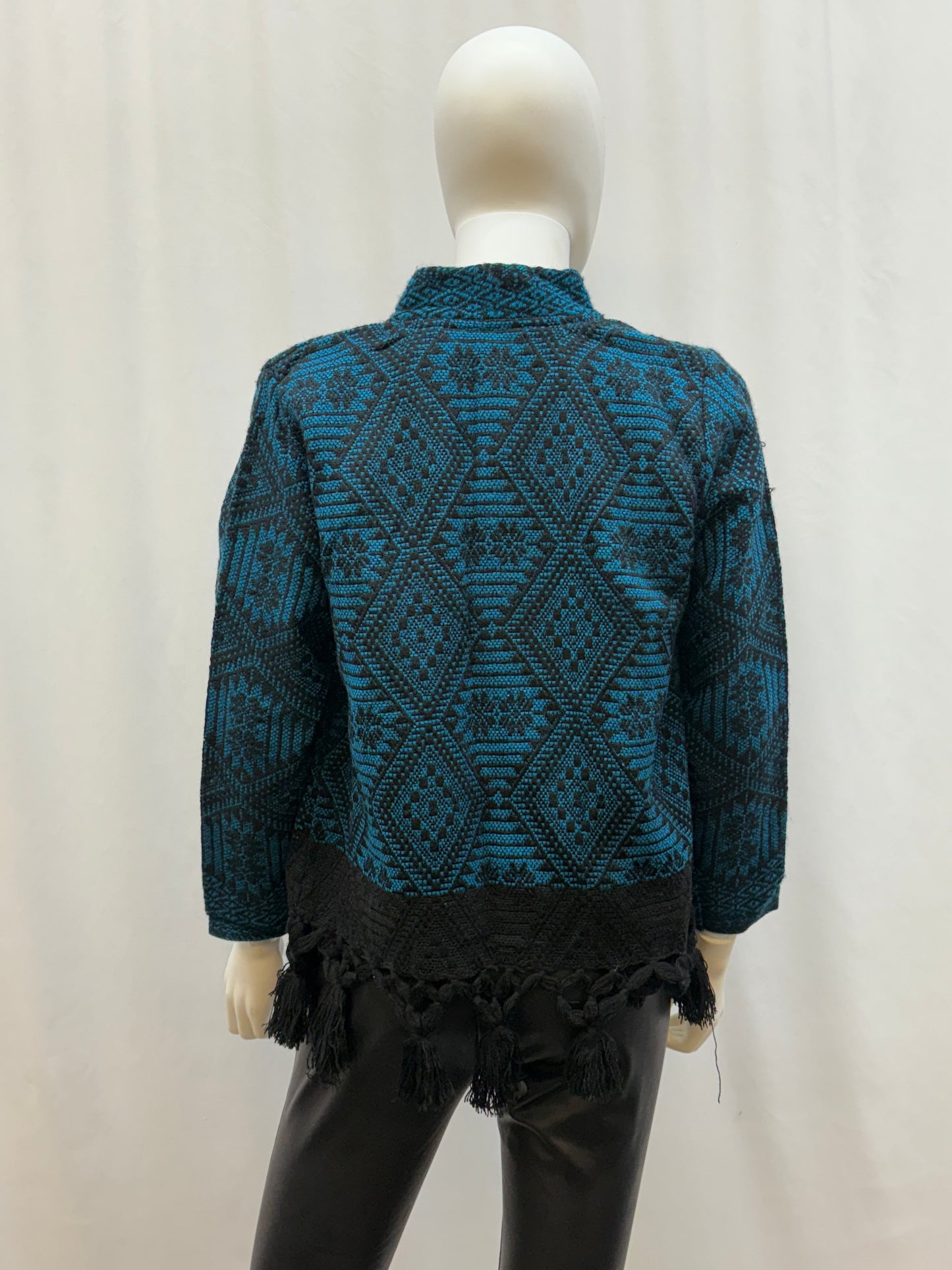 Women's Mexican Embroidered Floral  Fringe Jacket