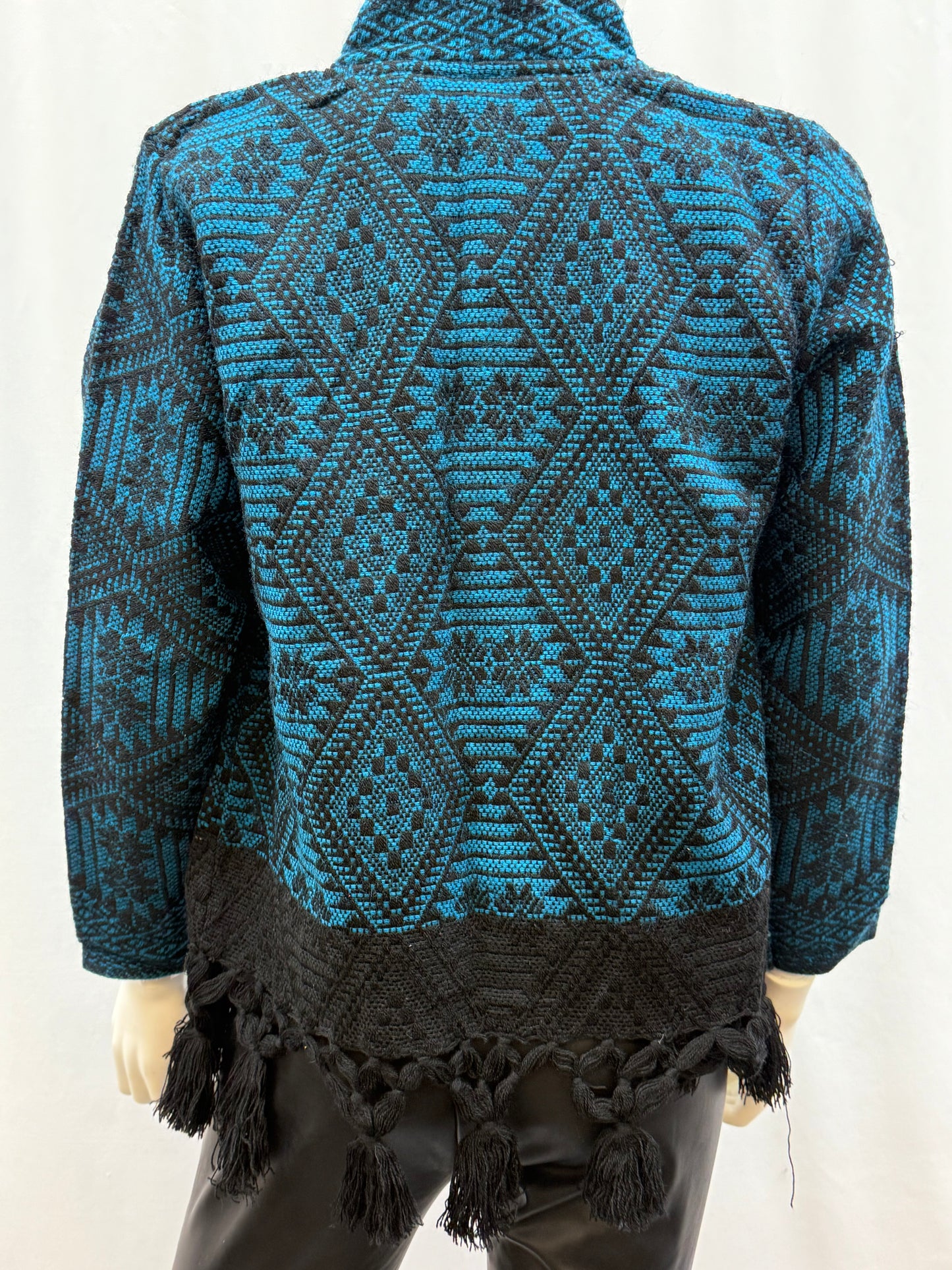 Women's Mexican Embroidered Floral  Fringe Jacket