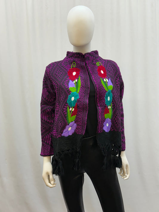 Women's Mexican Floral Fringe Jacket