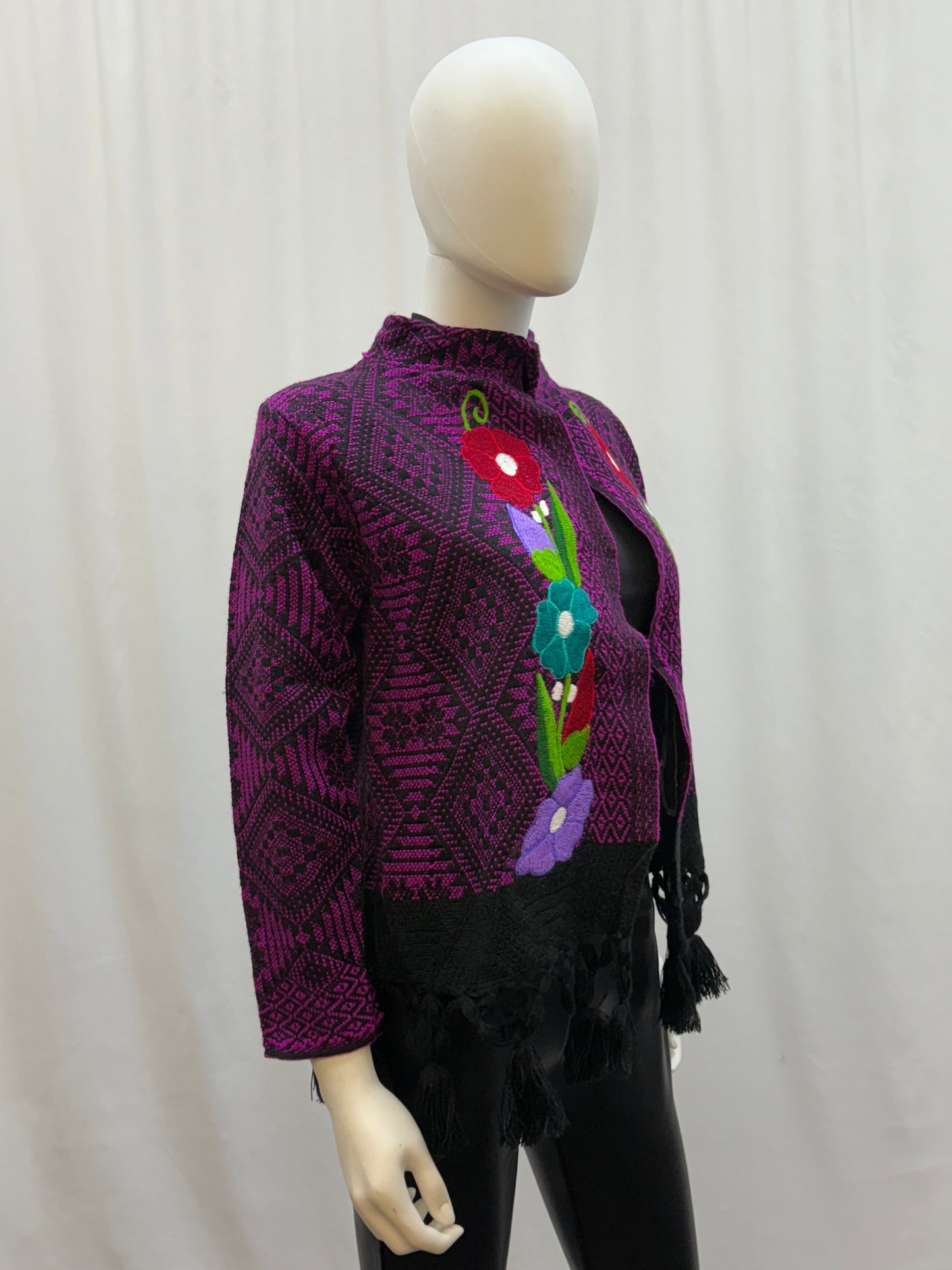 Women's Mexican Floral Fringe Jacket