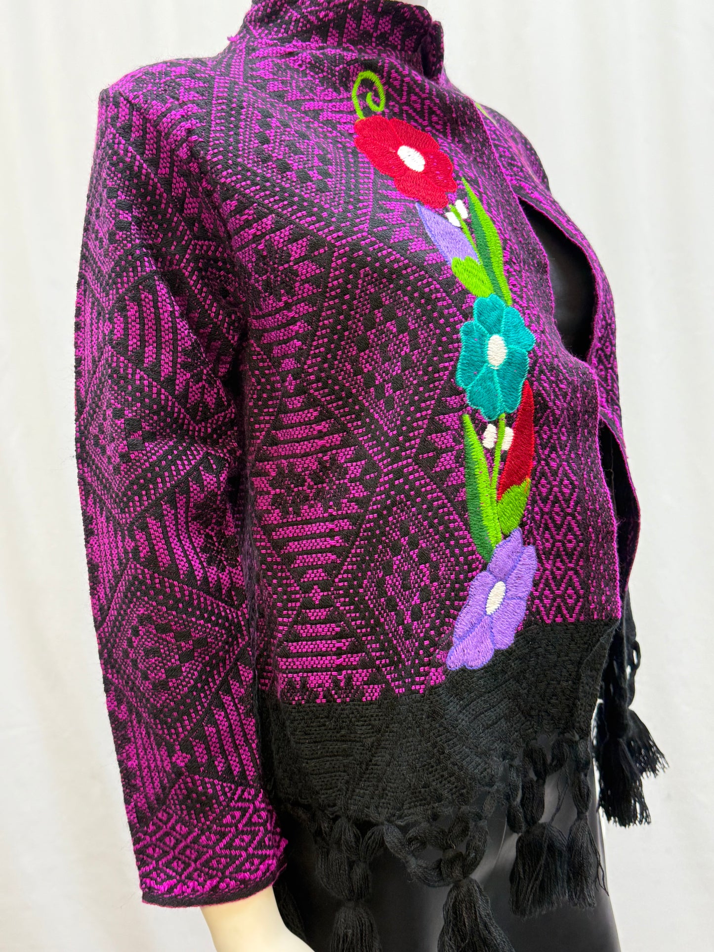 Women's Mexican Floral Fringe Jacket