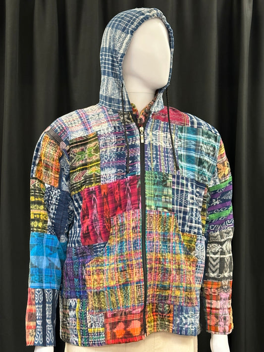 Men's Guatemalan Huipil Hooded Jacket