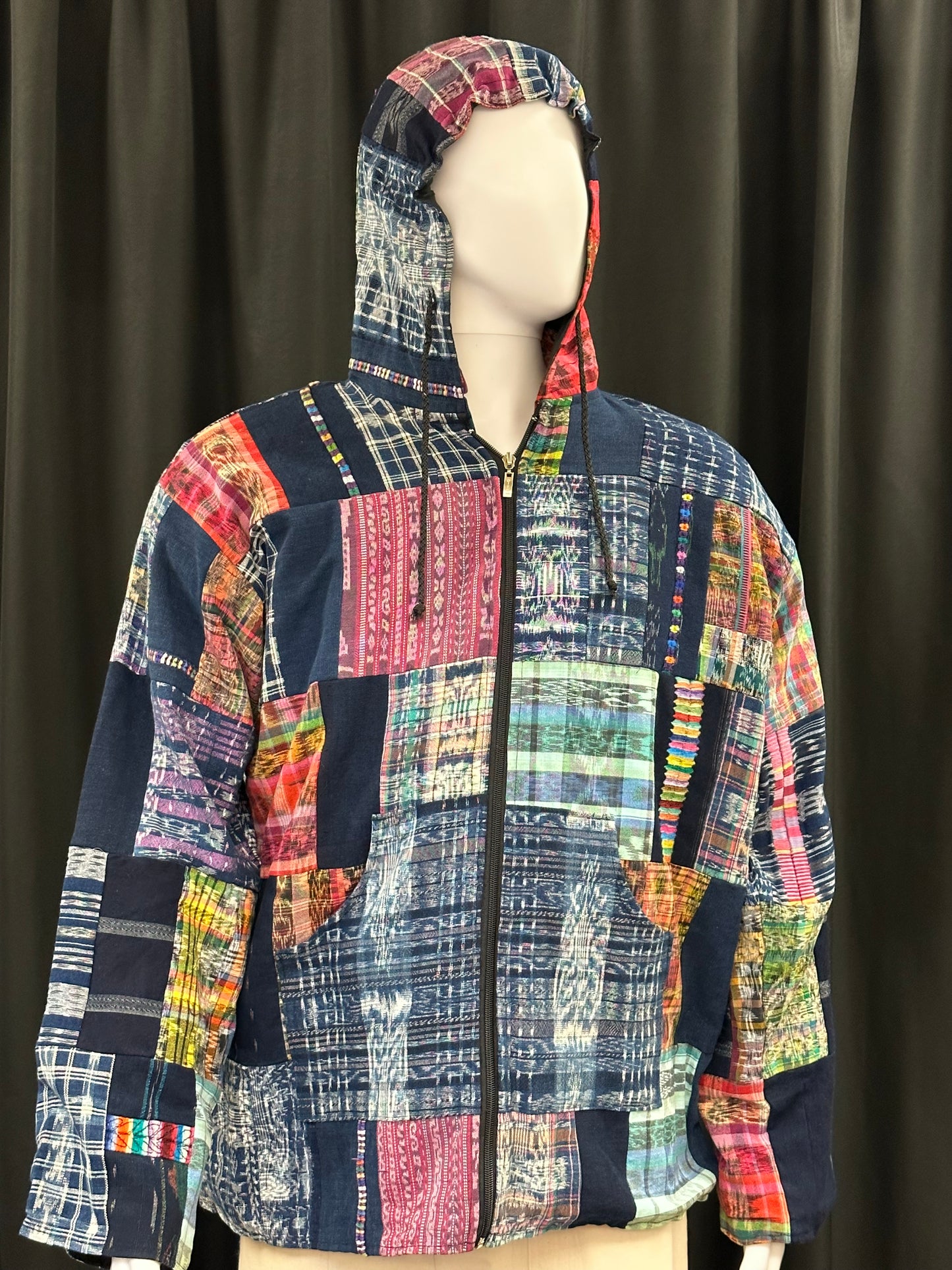 Men's Guatemalan Huipil Hooded Jacket