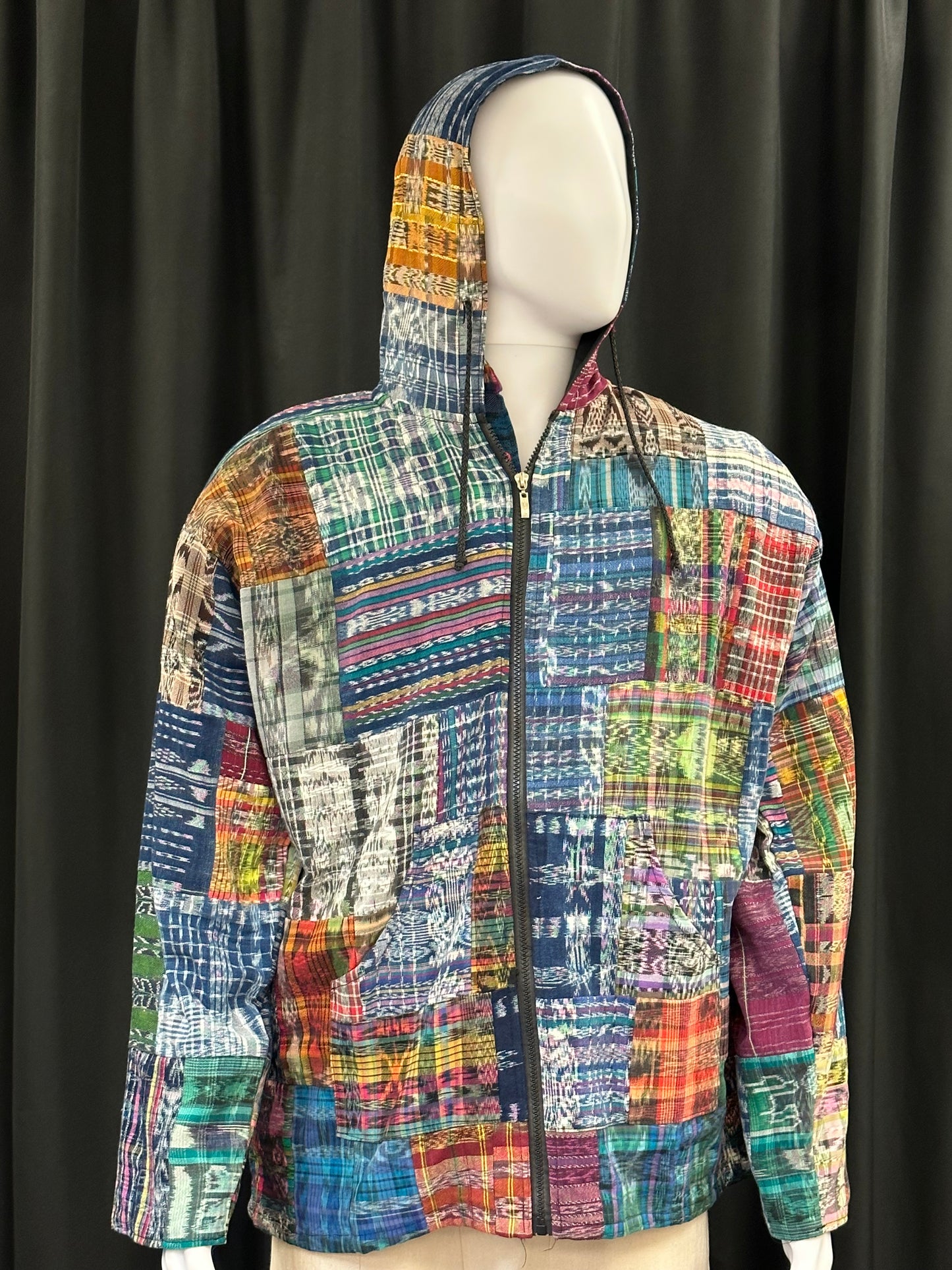 Men's Guatemalan Huipil Hooded Jacket