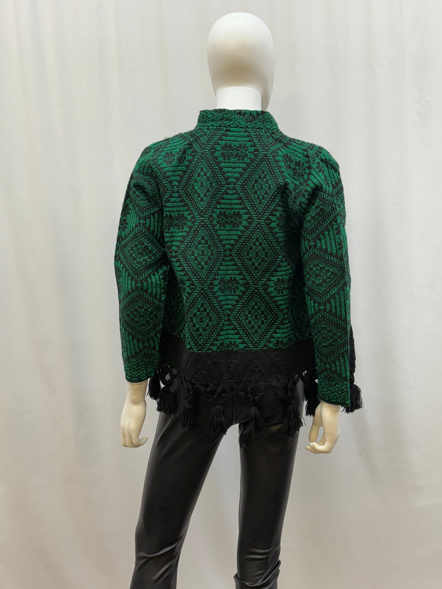 Women's Mexican Embroidered Floral Fringe Jacket