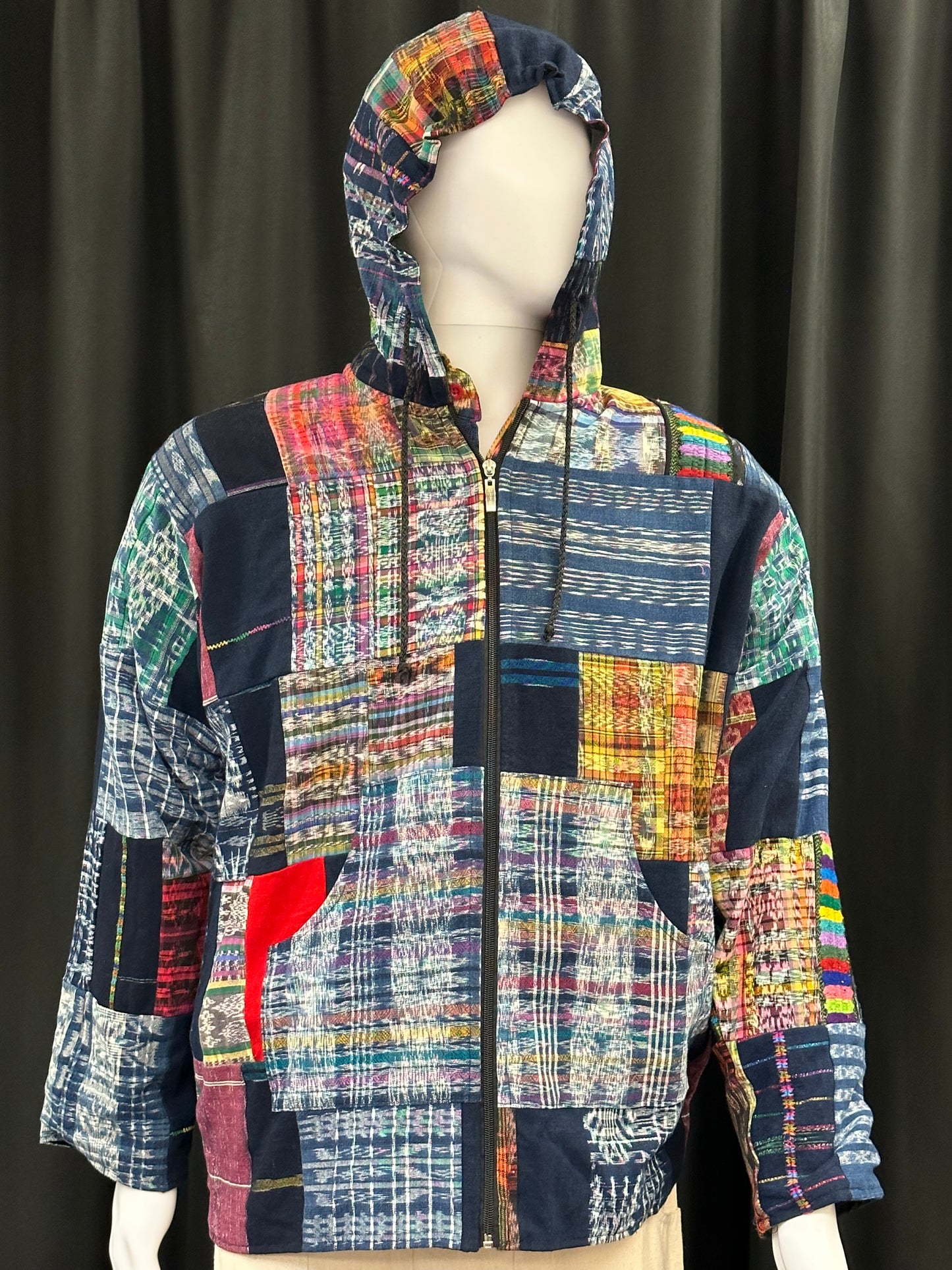 Men's Guatemalan Huipil Hooded Jacket