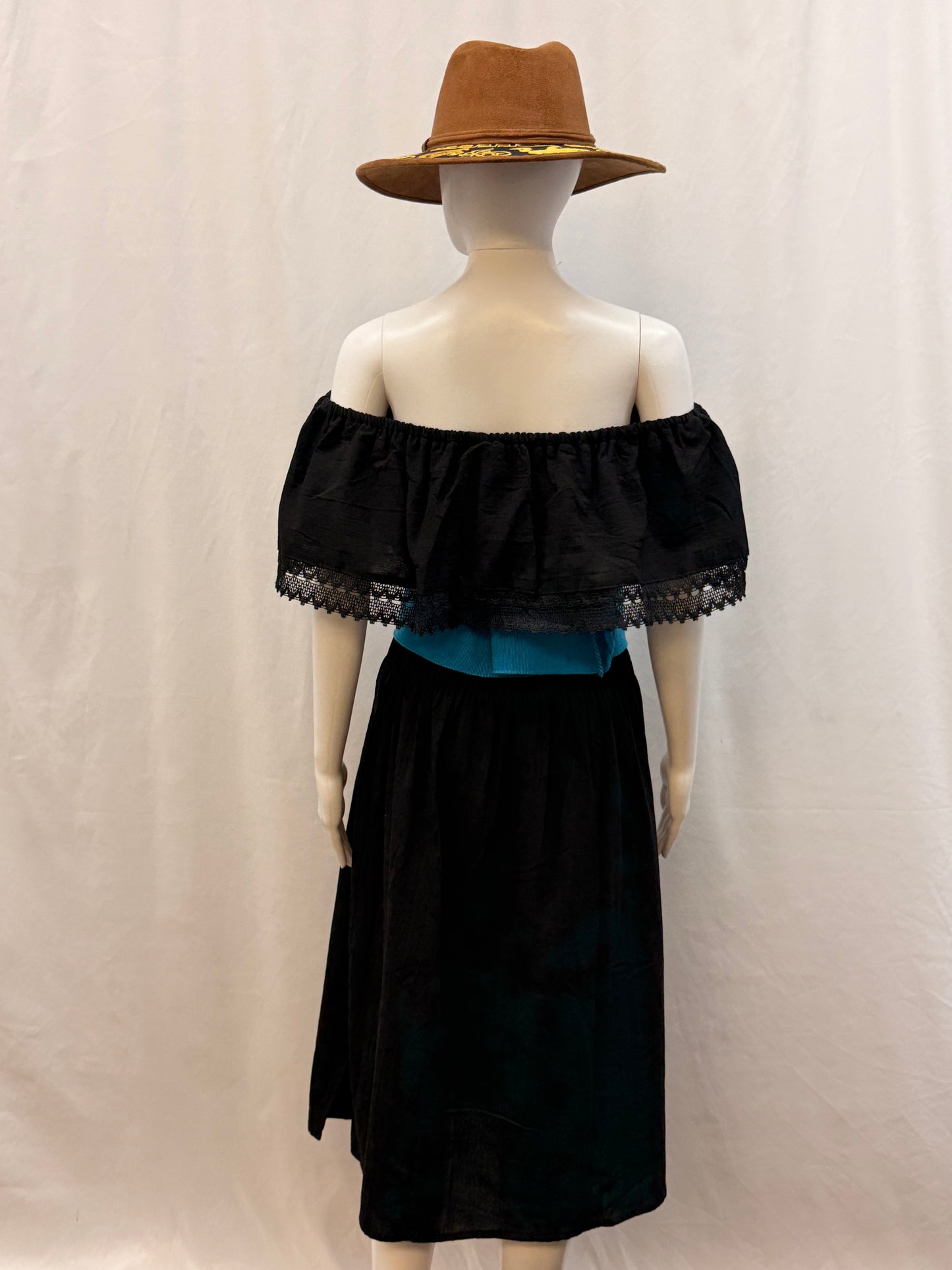 Women's Mexican Embroidered Sunflower Dress
