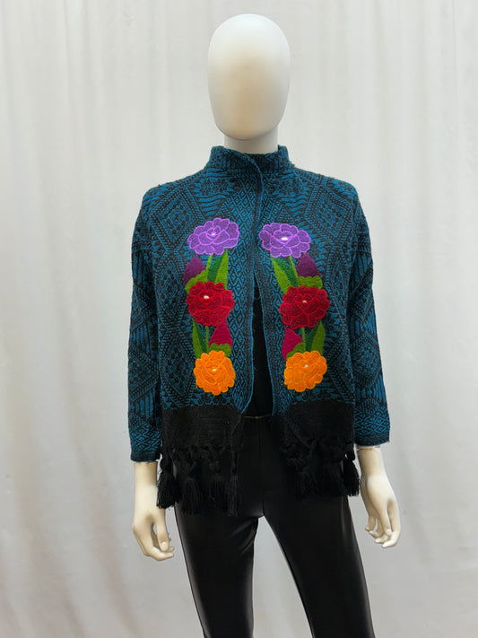 Women's Mexican Embroidered Finge Jacket