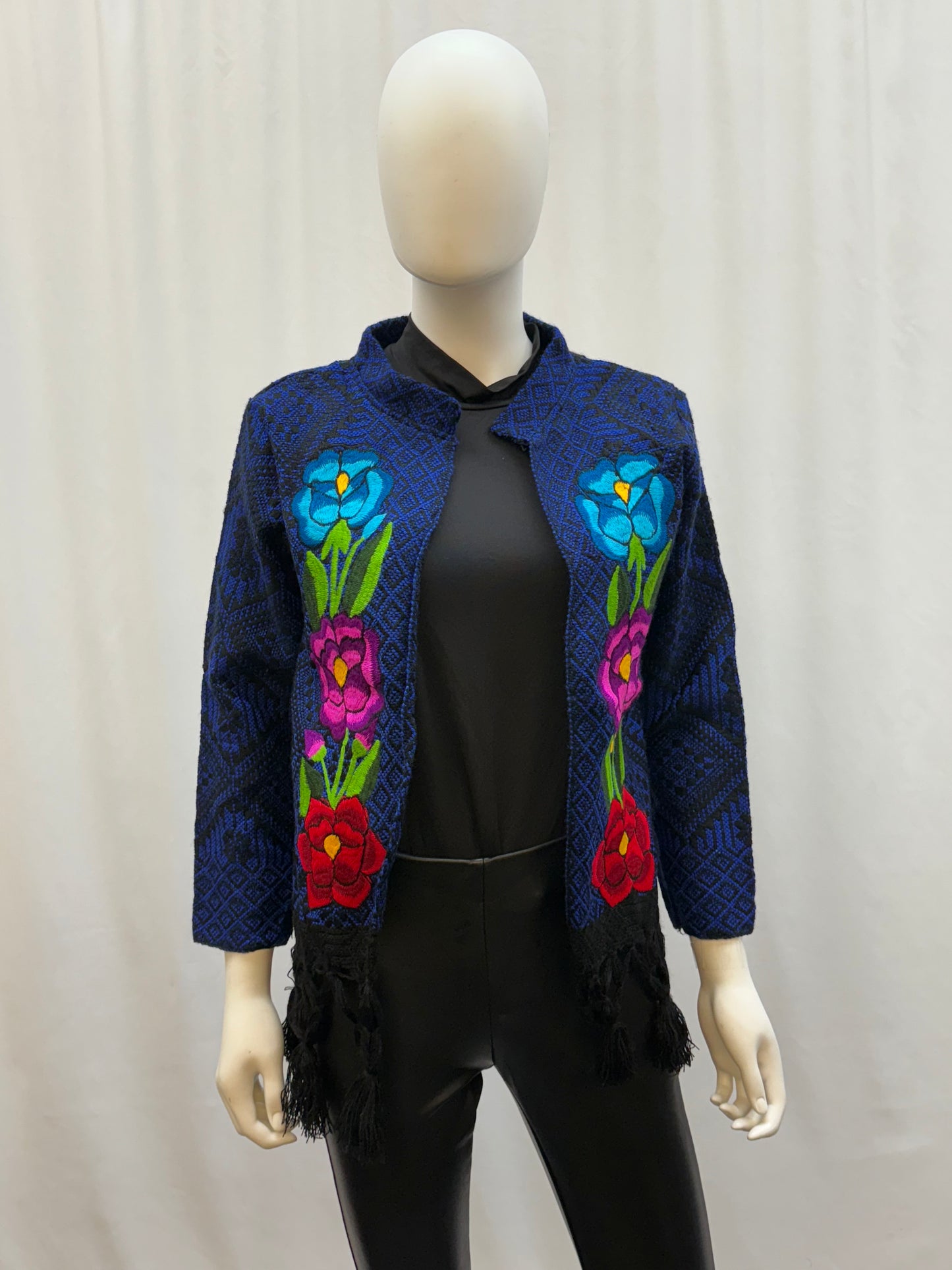 Women's Mexican Embroidered Fringe Jacket