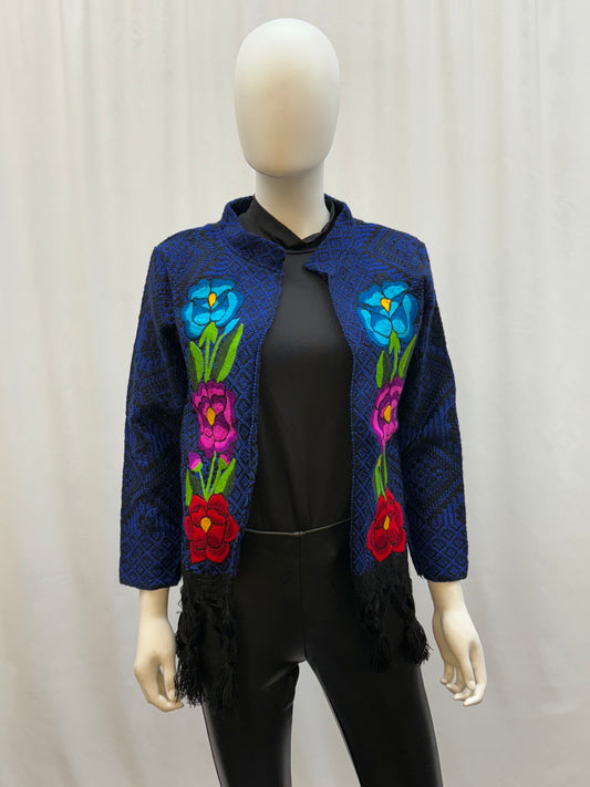 Women's Mexican Embroidered Fringe Jacket
