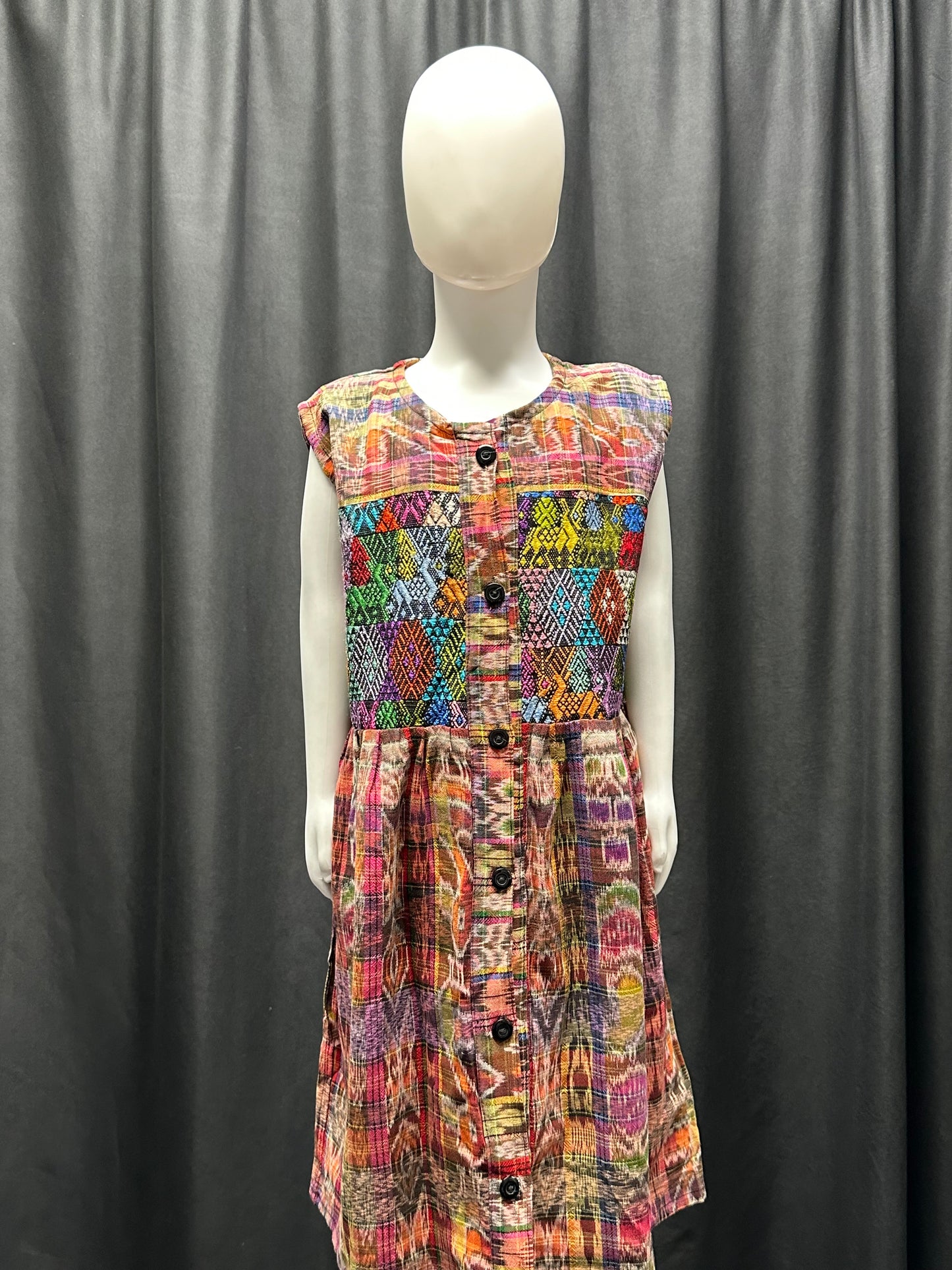 Girl's Guatemalan Embroidered Patchwork Dress