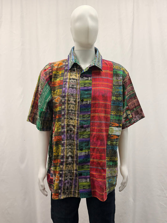 Men's Guatemalan Hand Woven Patchwork Shirt