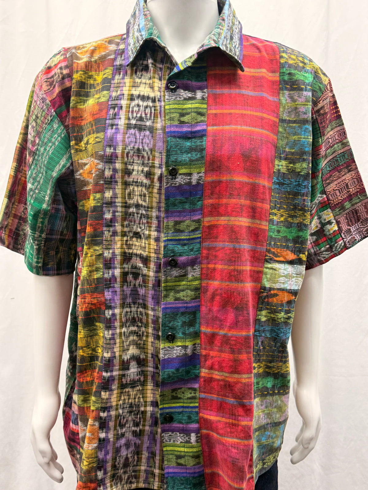Men's Guatemalan Hand Woven Patchwork Shirt