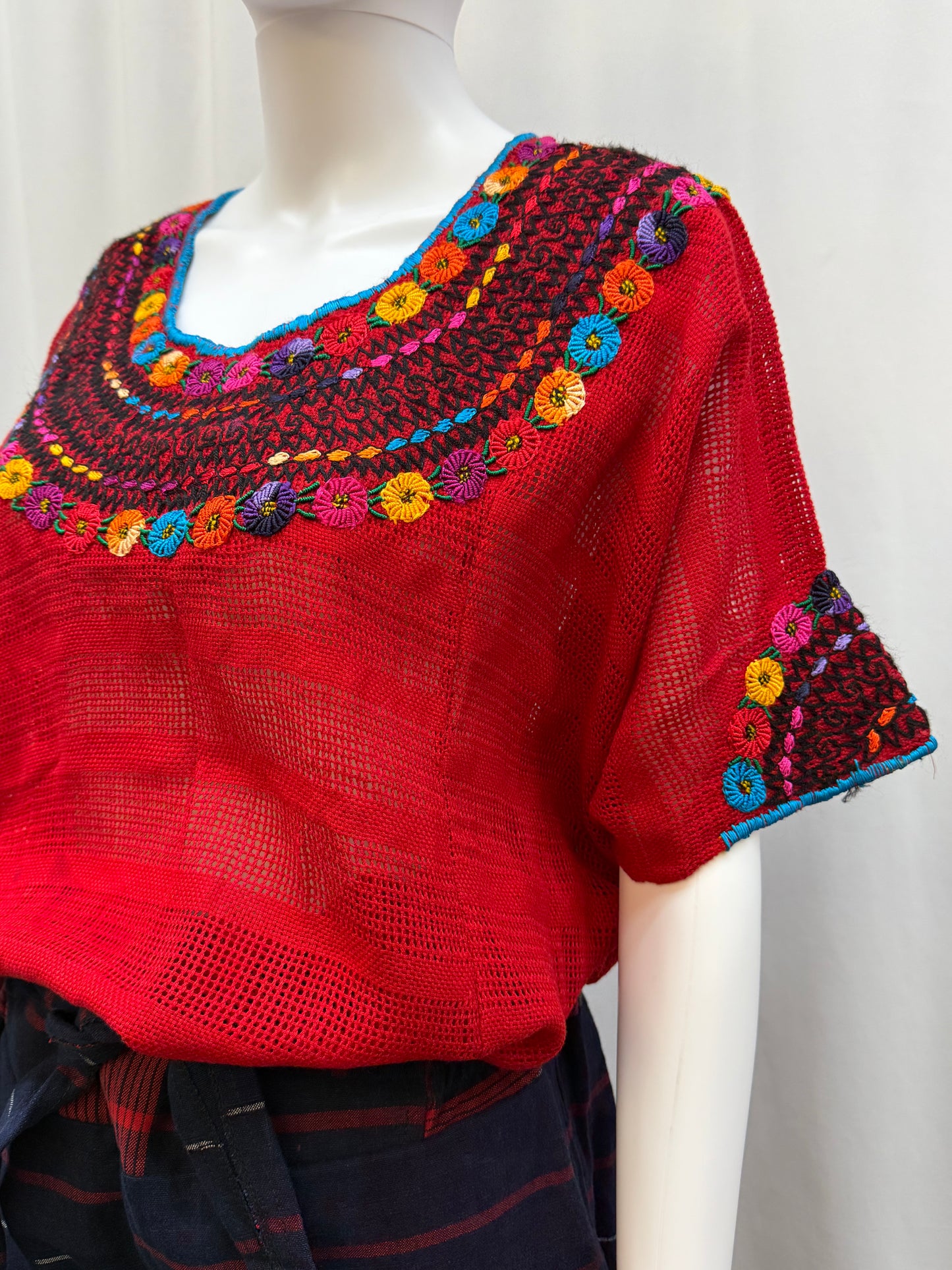 Guatemalan Handwoven Floral Huipil