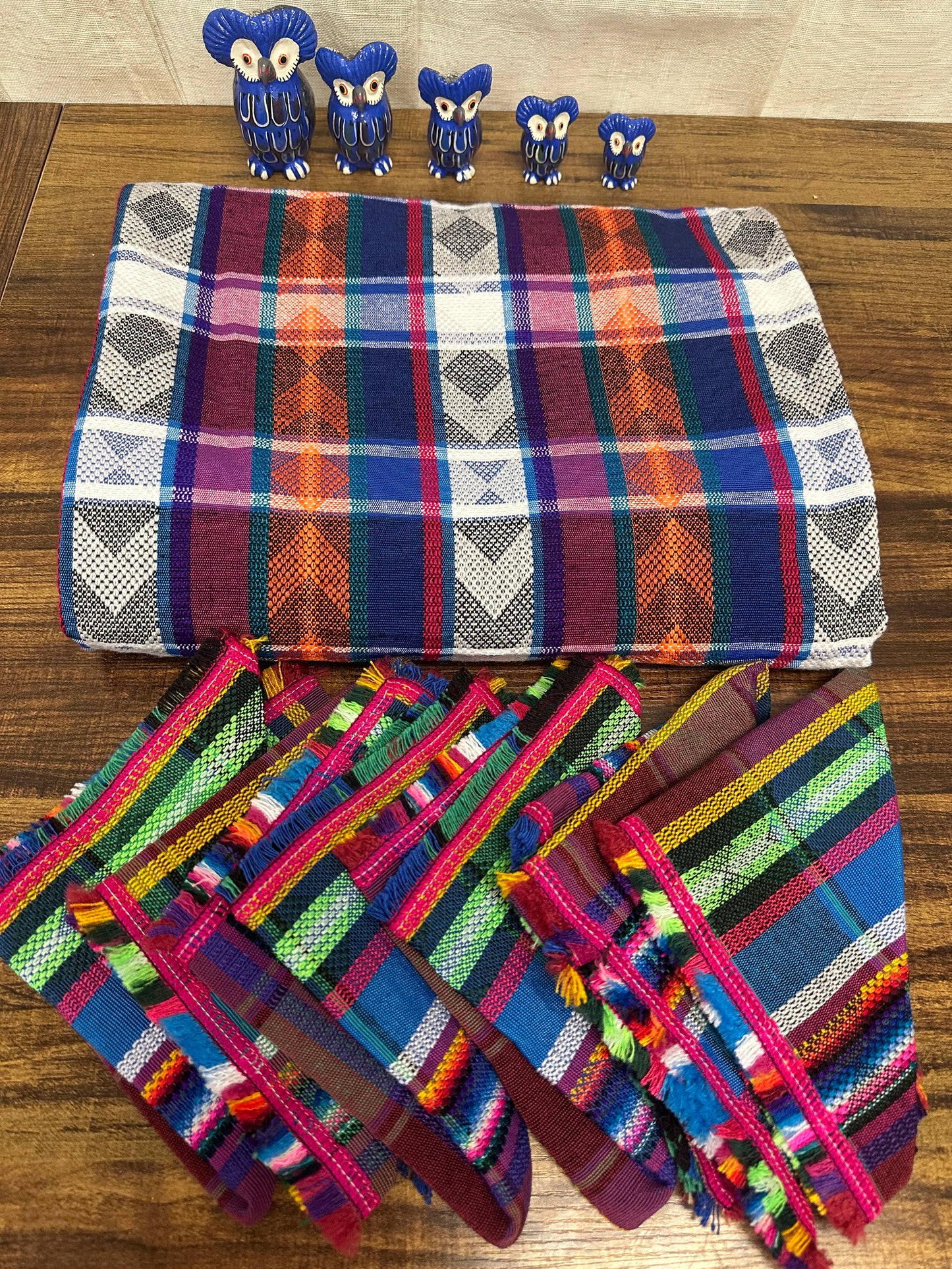 Guatemalan Woven Table Cover with Napkins