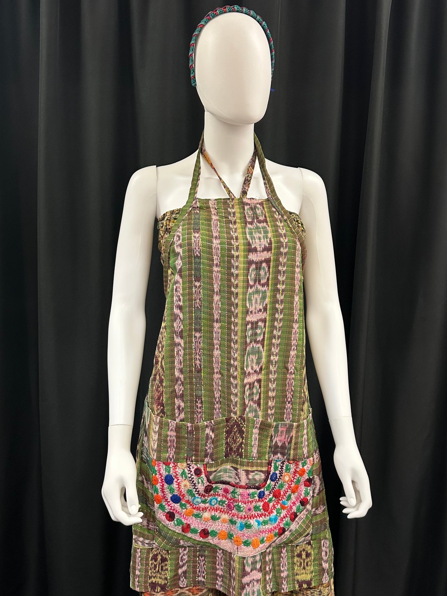 Women's Guatemalan Embroidered Apron with Pockets