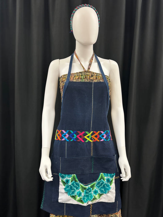 Women's Guatemalan Embroidered Apron with Pockets