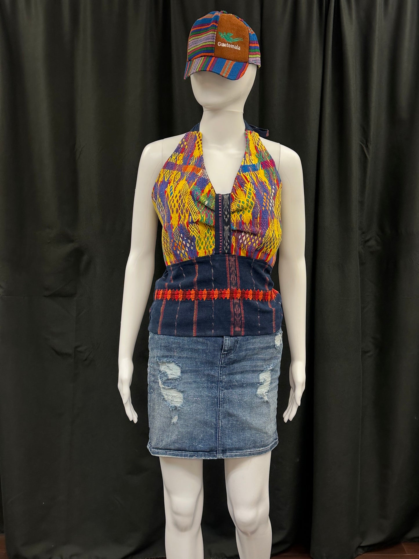 Women's Handwoven Strapless Huipil Top