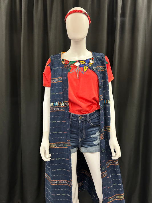 Women's Guatemalan Sleveless  Kimono