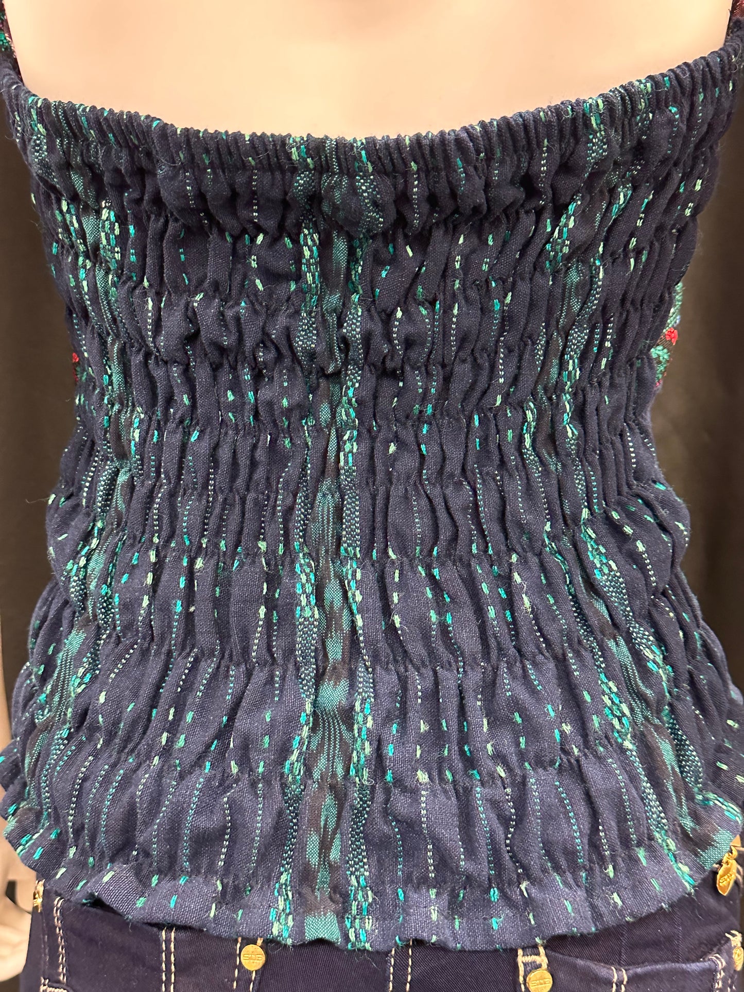 Women's Guatemalan Handwoven Strapless Huipil Top