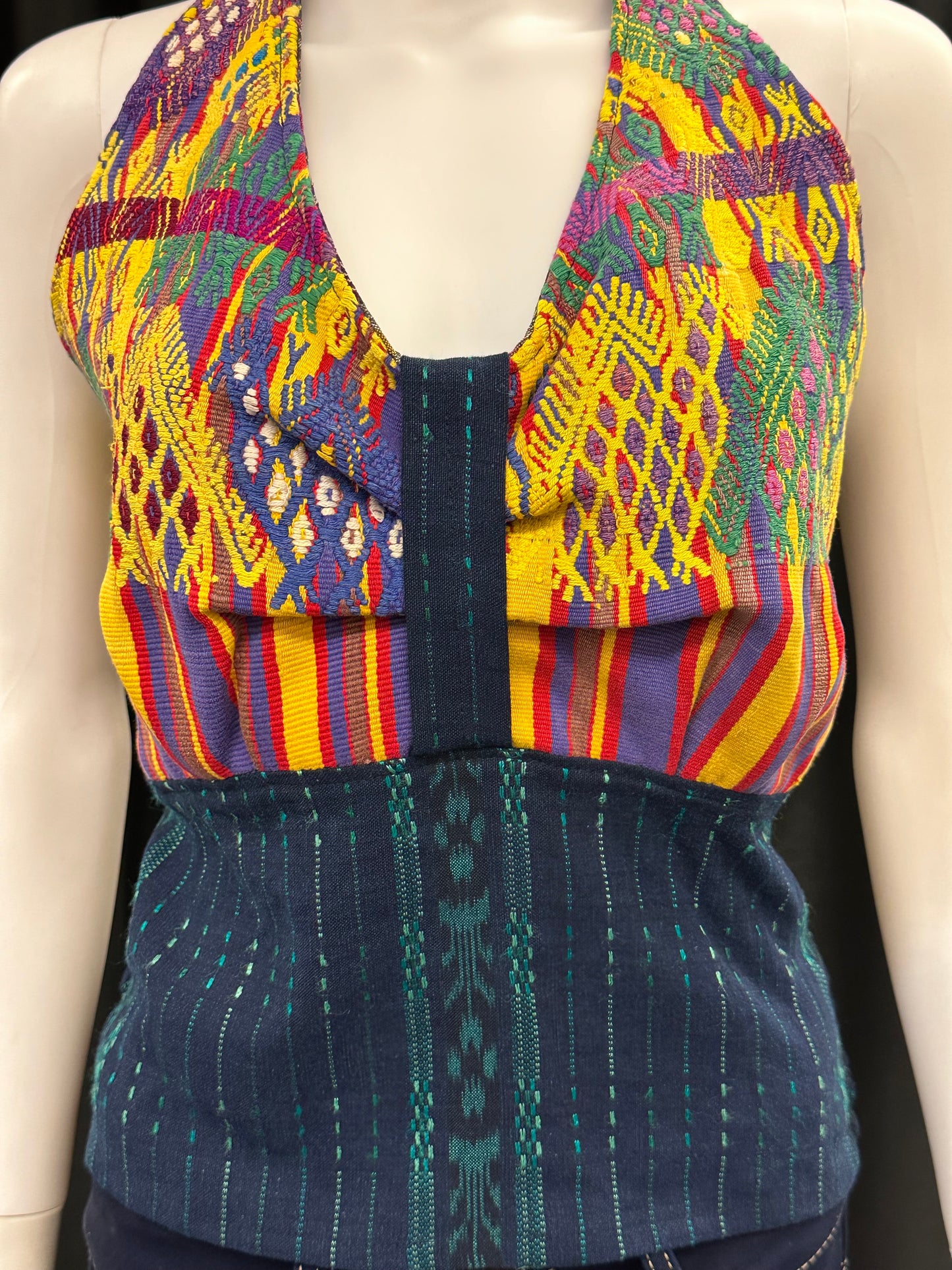 Women's Handwoven Strapless Huipil Top