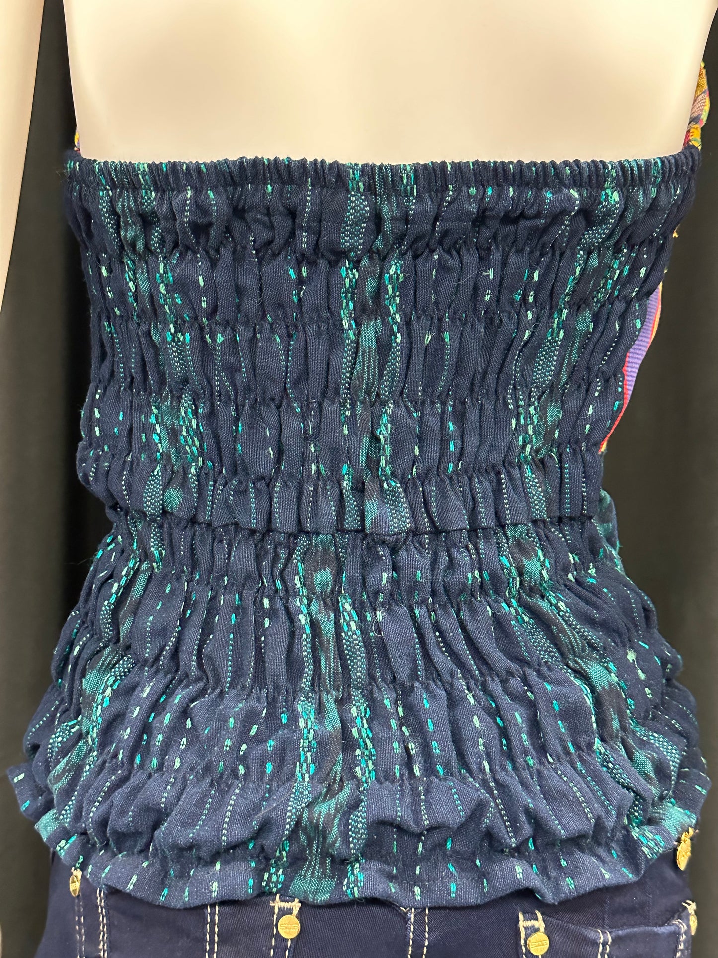 Women's Handwoven Strapless Huipil Top