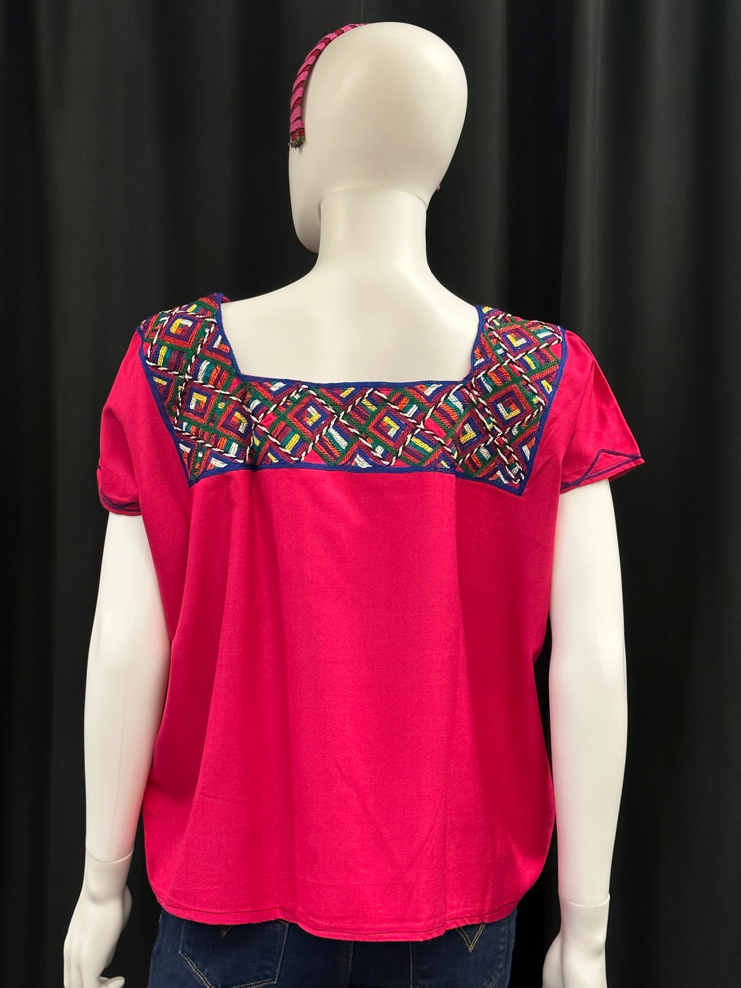 Women's Guatemalan Embroidered Huipil Blouse