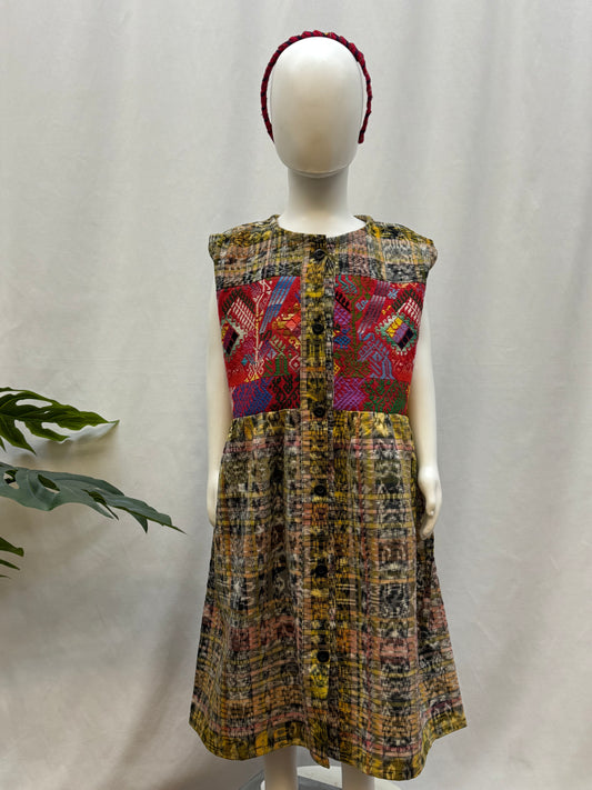 Guatemalan Girl Handwoven Textile  Dress
