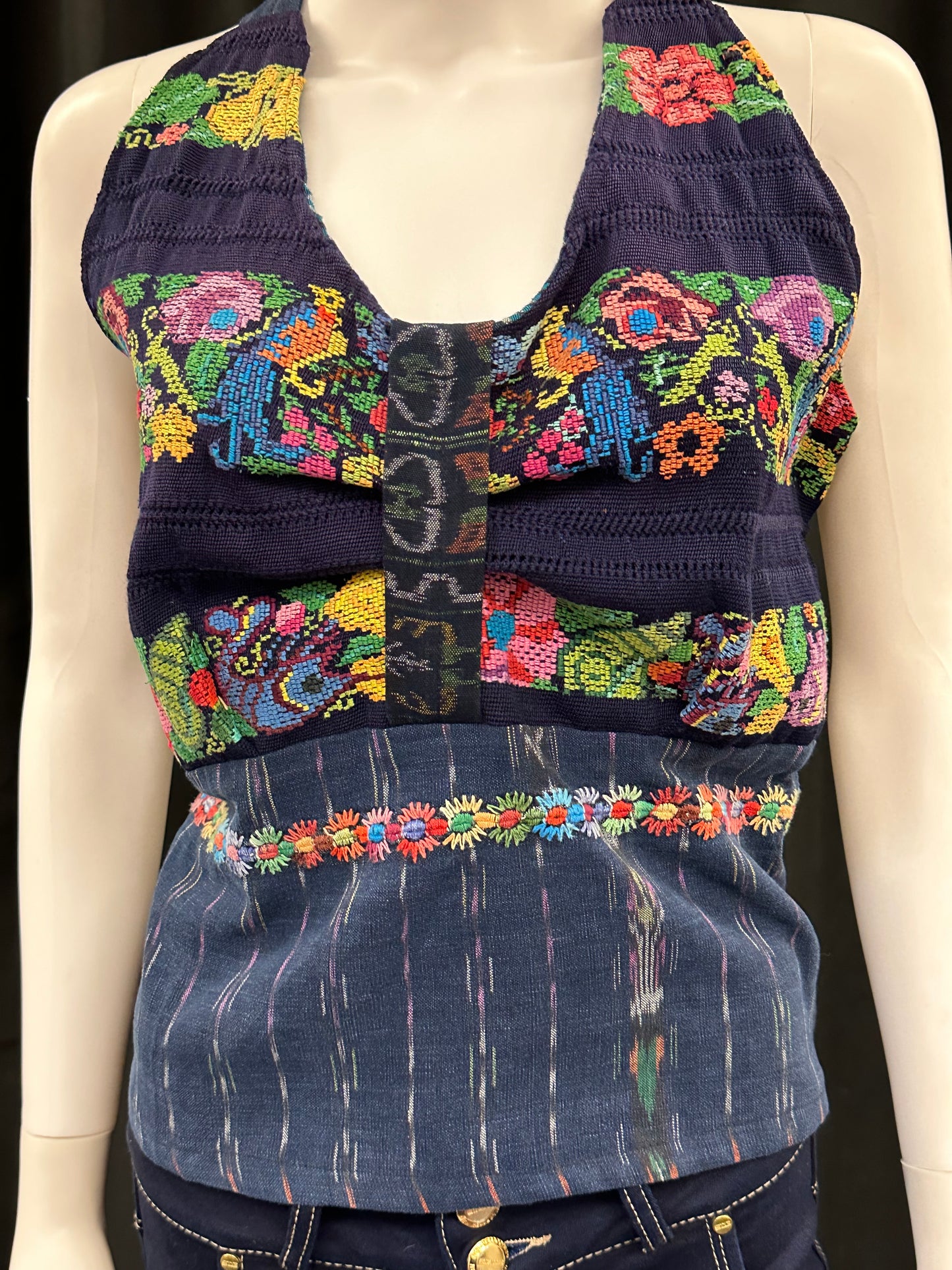 Women's Guatemalan Handwoven Strapless Huipil Top