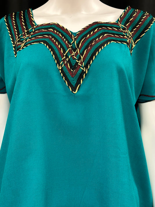 Women's Guatemalan Embroidered Huipil Blouse