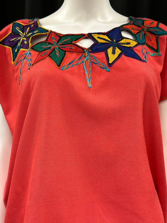 Women's Guatemalan Embroidered Huipil Blouse