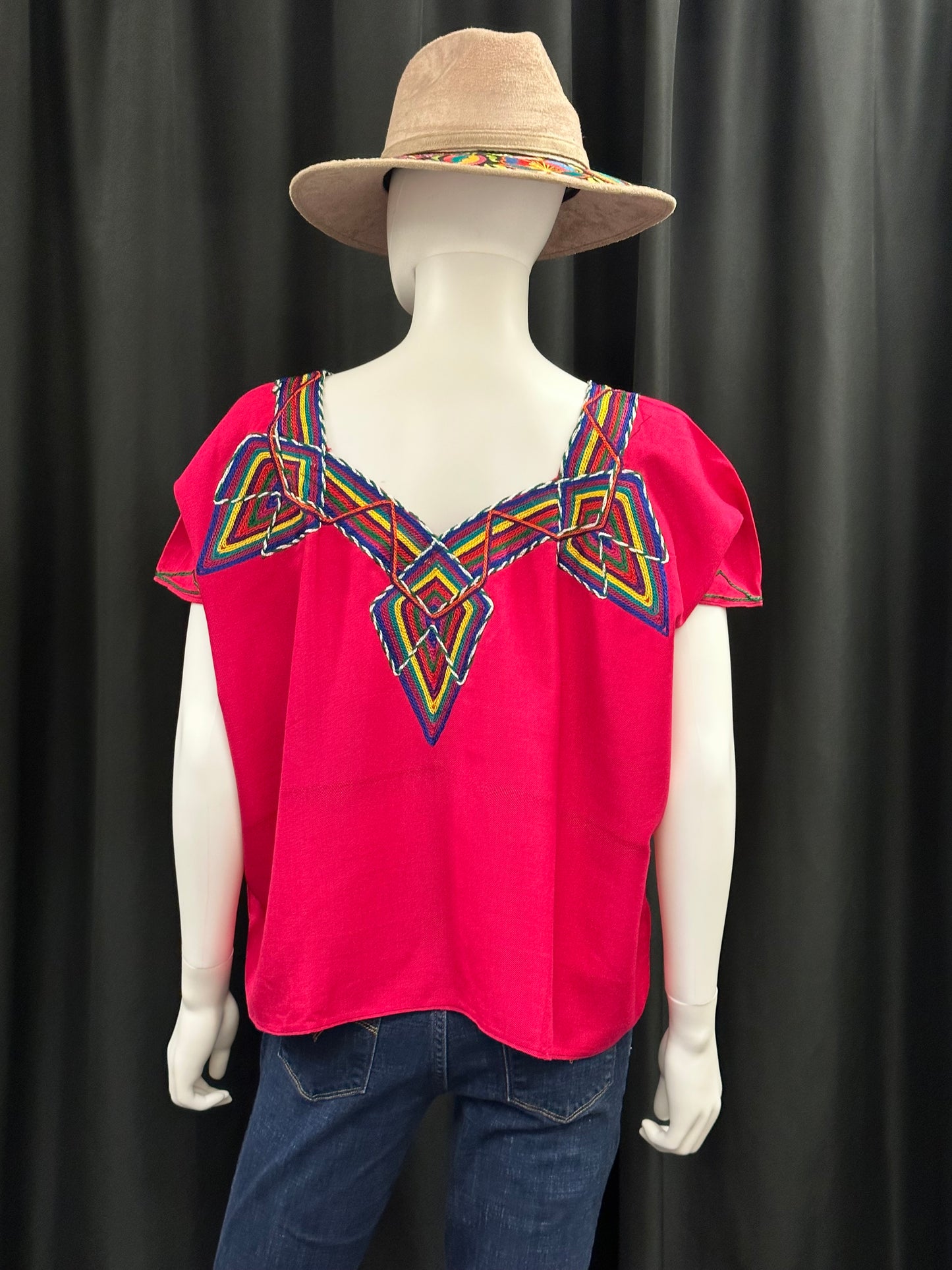 Women's Guatemalan Embroidered Huipil Blouse