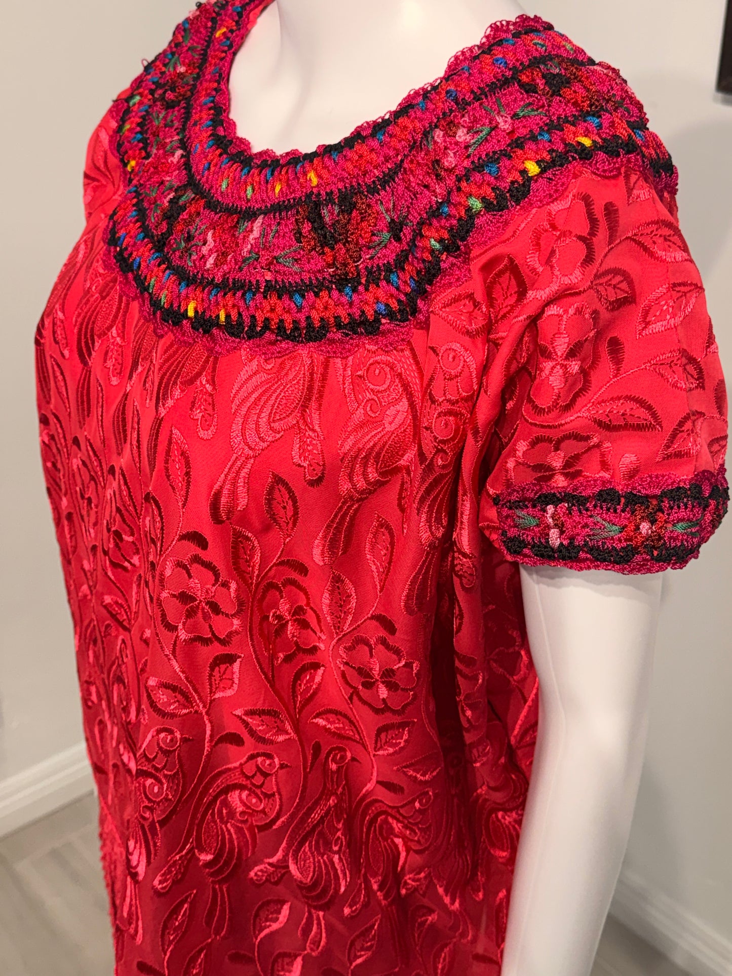 Women's Embroidered Silk Blouse