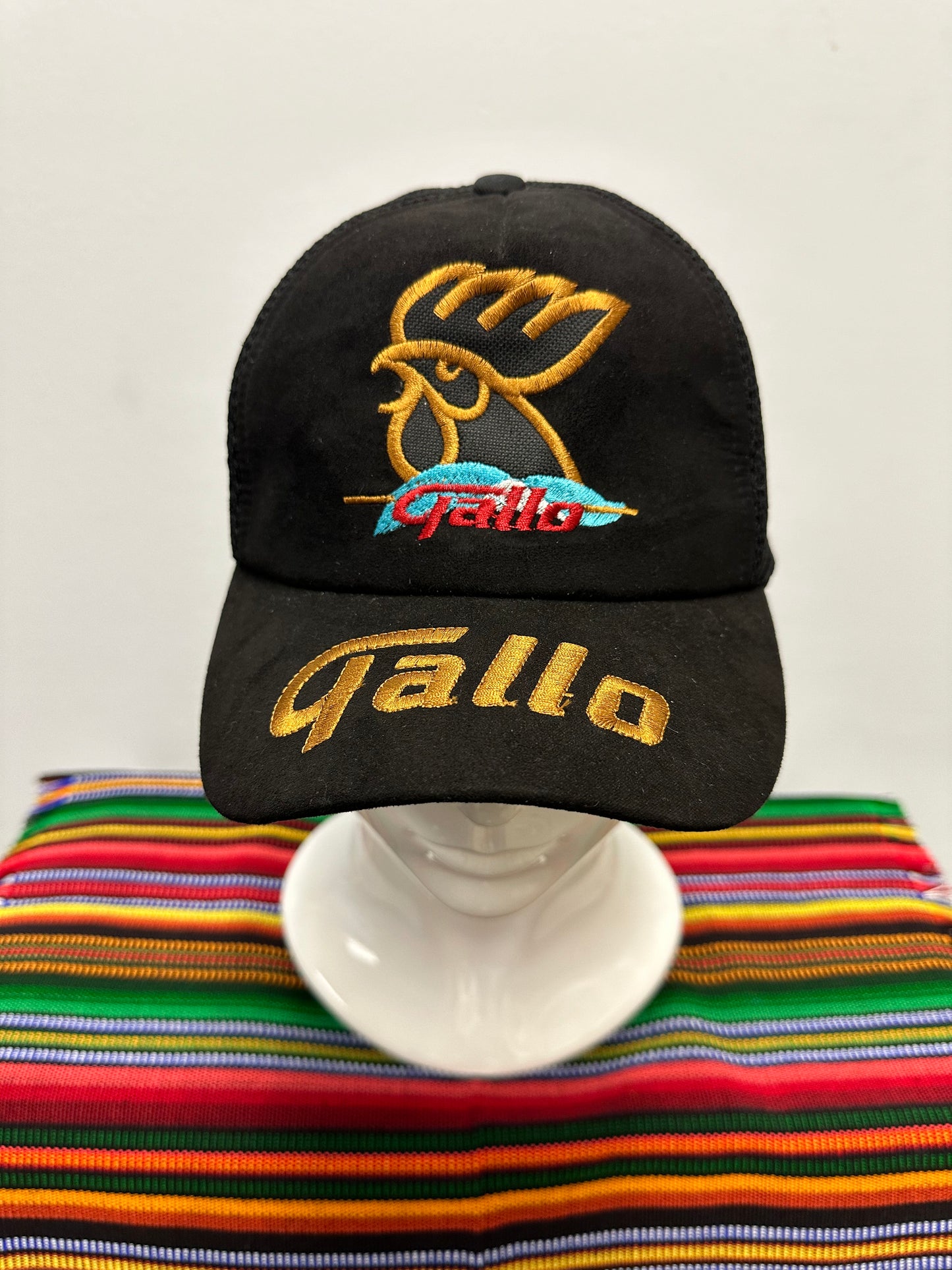 New Arrival! Guatemalan Suede Gallo Beer Hat with Flag