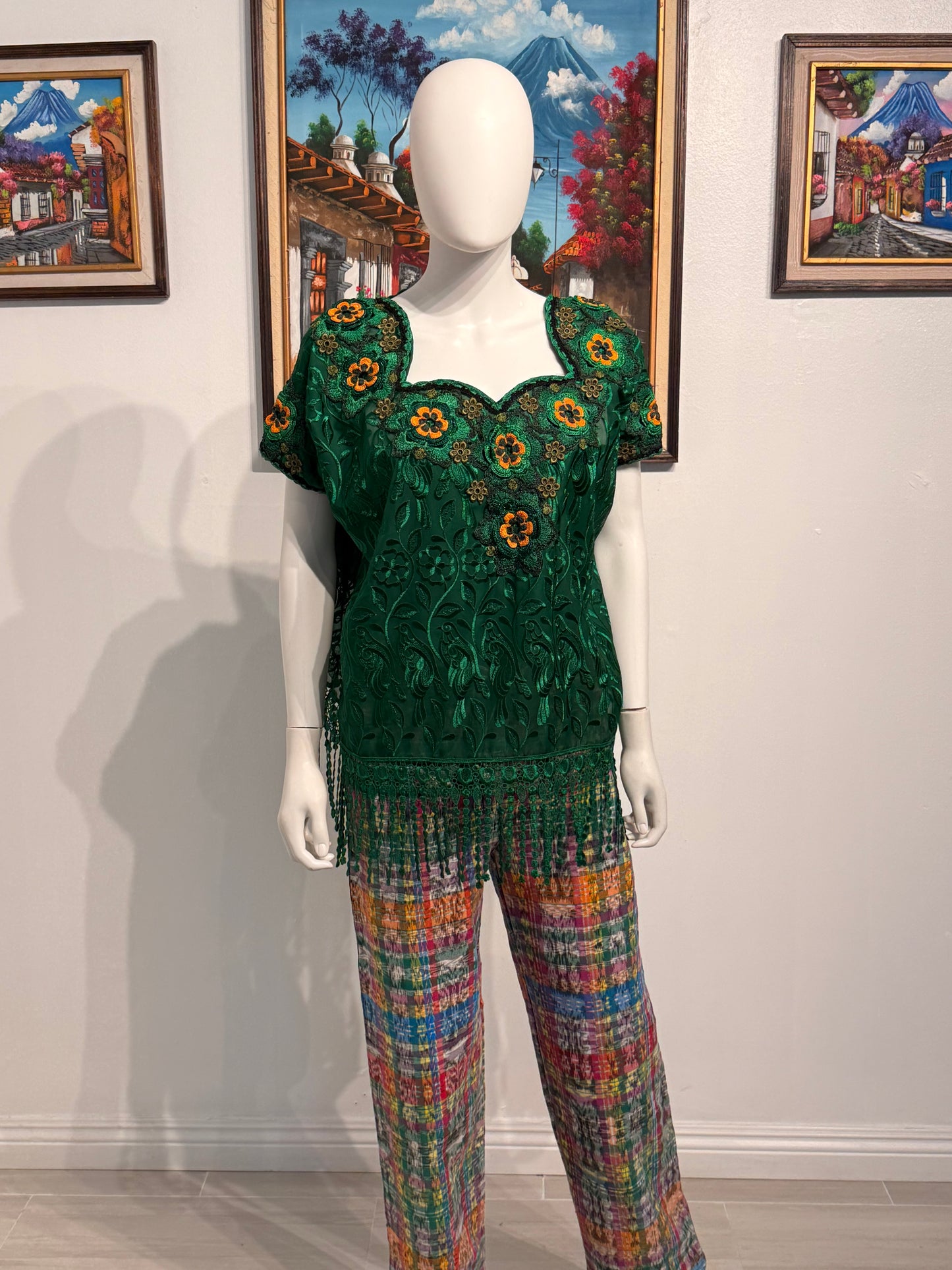 Women's Embroidered Silk Blouse