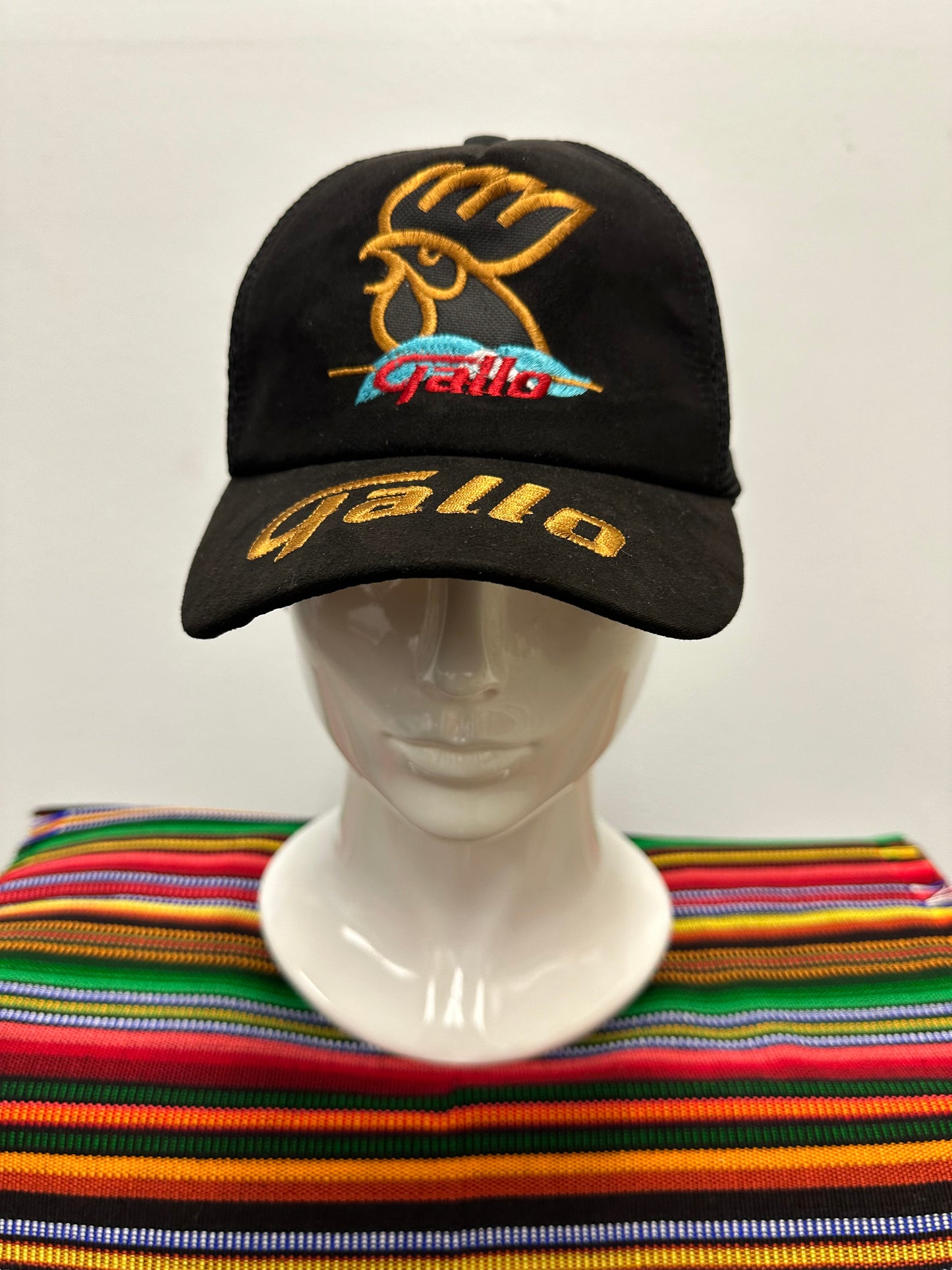 New Arrival! Guatemalan Suede Gallo Beer Hat with Flag