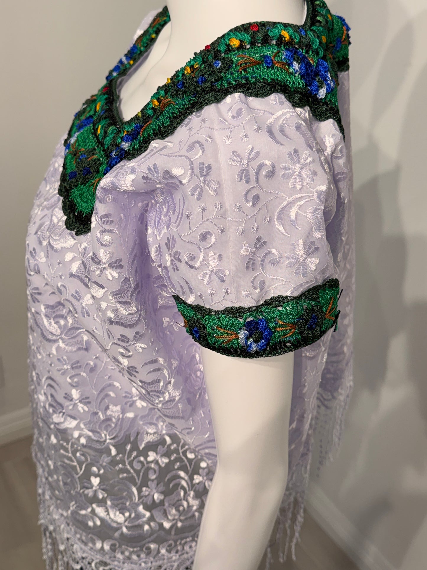 Women's Embroidered Silk Blouse