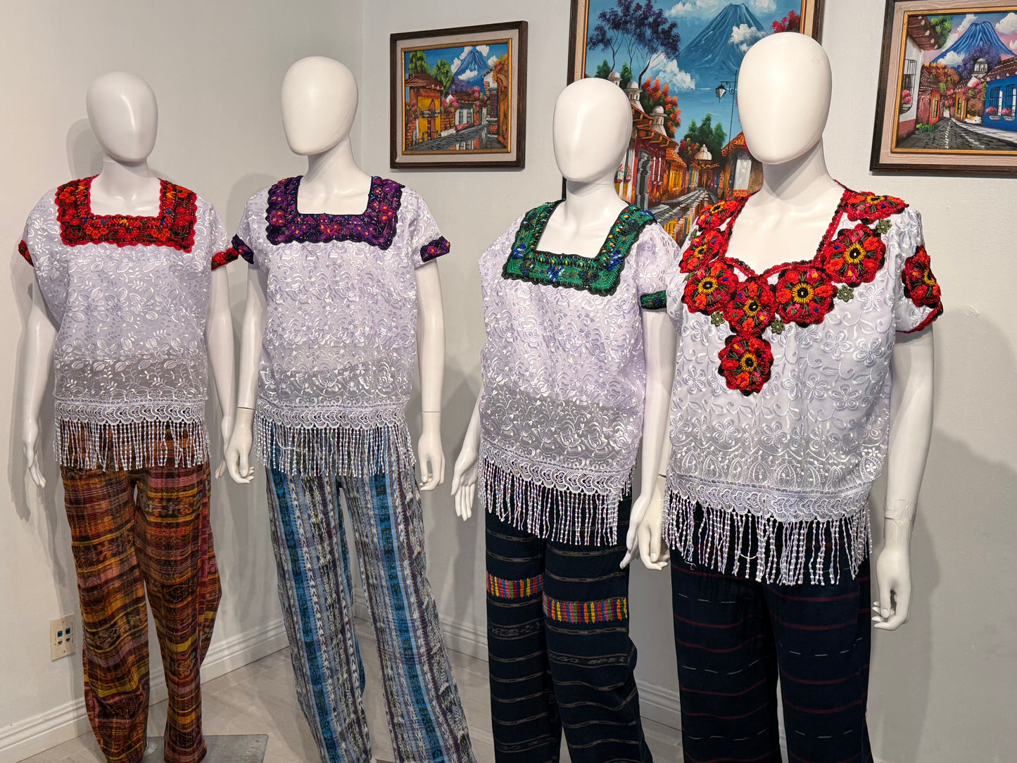 Women's Guatemalan Embroidered Silk Blouse