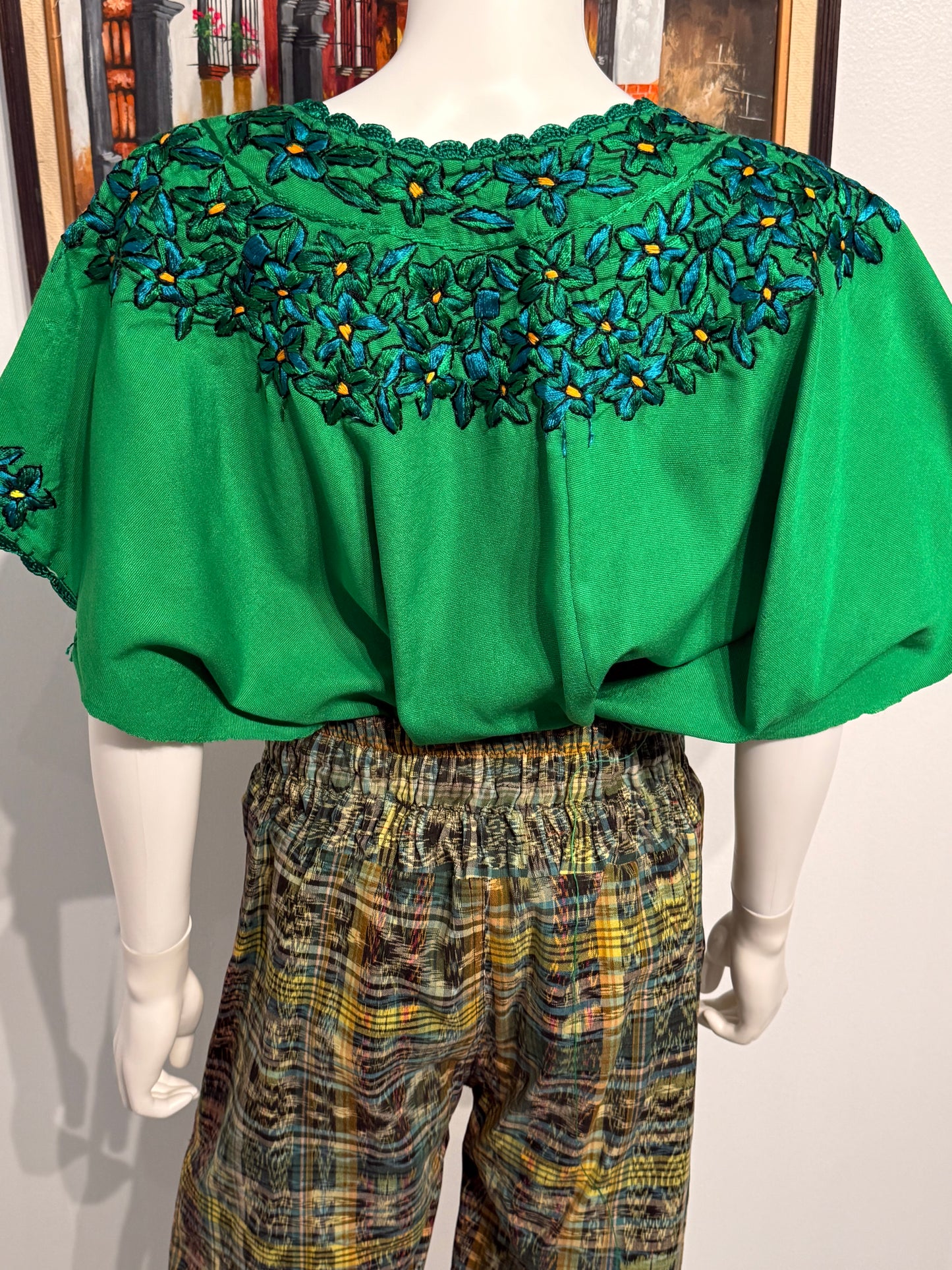 Women's Guatemalan Embroidered Huipil Blouse