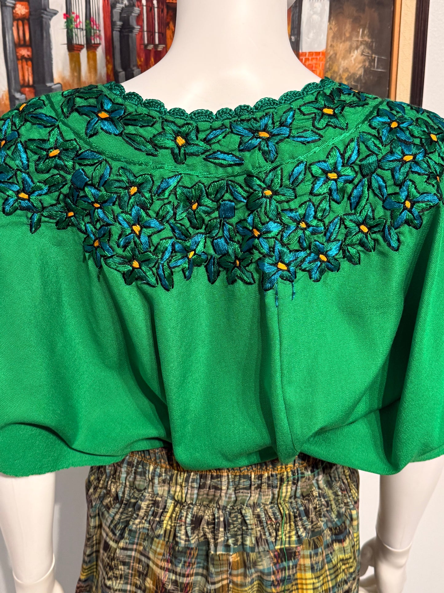 Women's Guatemalan Embroidered Huipil Blouse