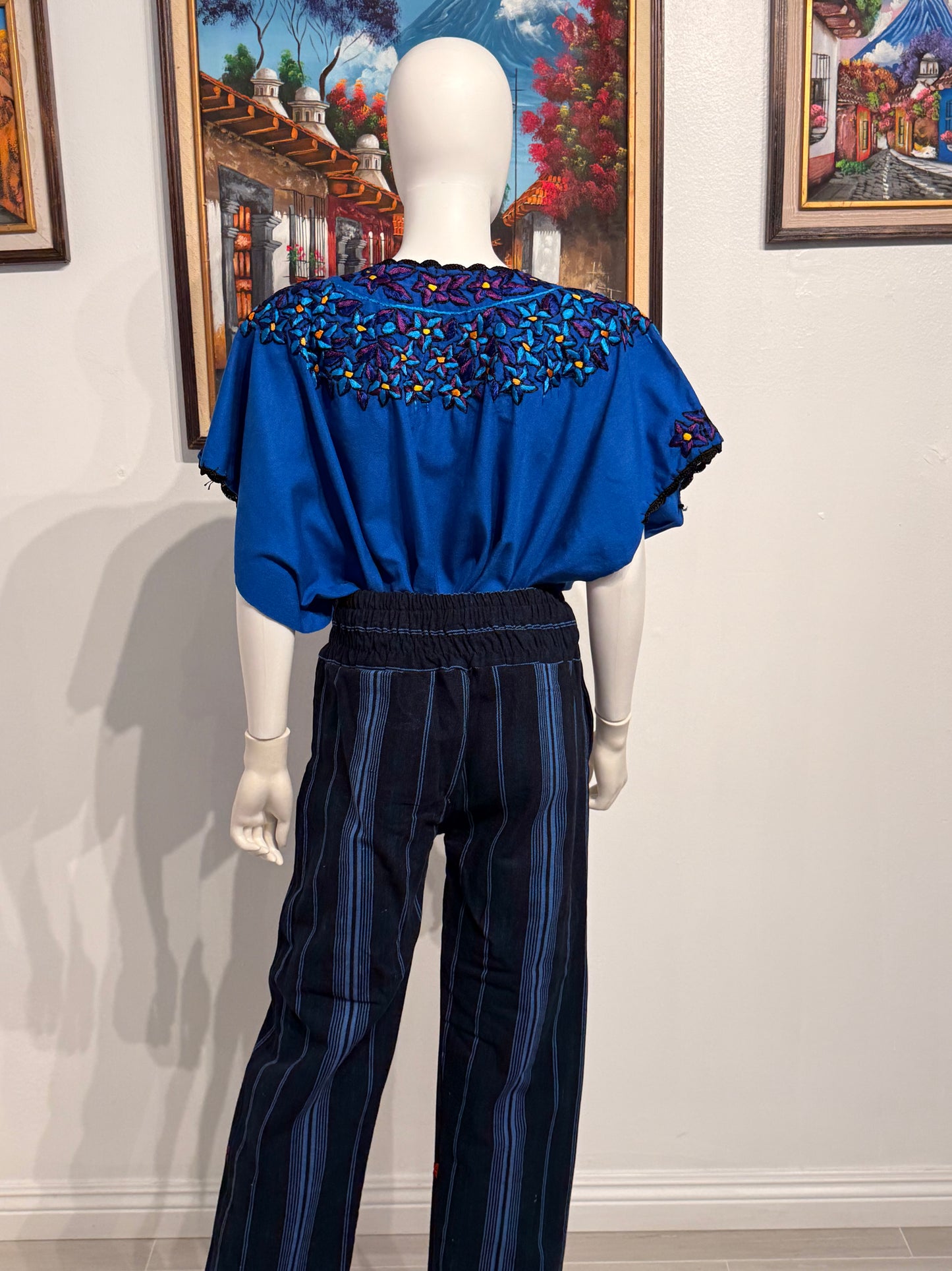 Women's Guatemalan Embroidered Huipil Blouse